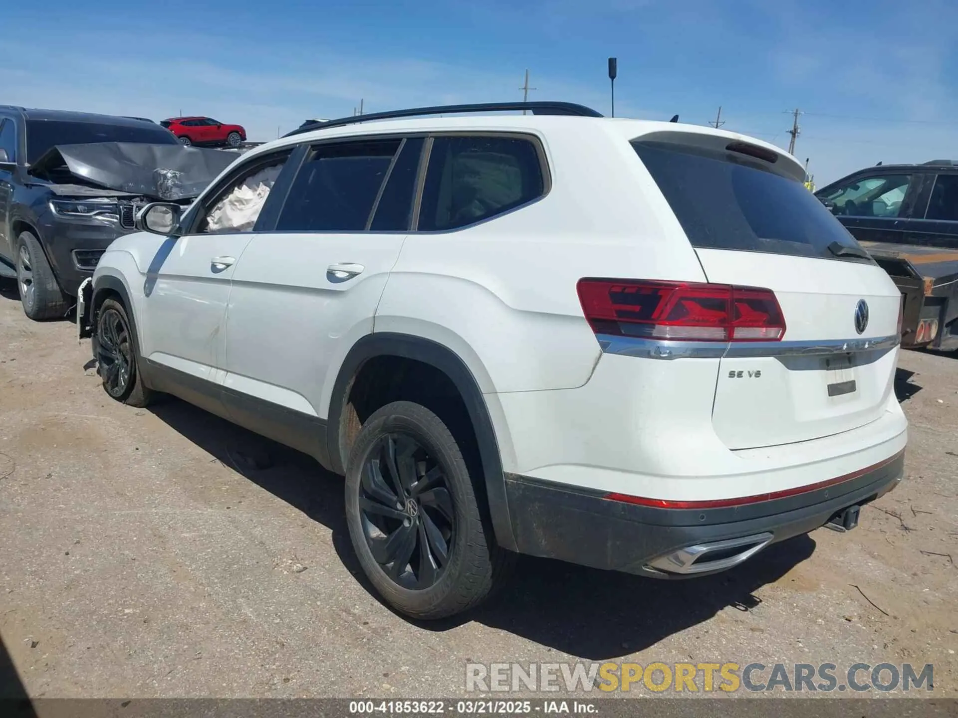 3 fotografías del automóvil dañado 1V2JR2CA9NC542633 VOLKSWAGEN ATLAS 2022