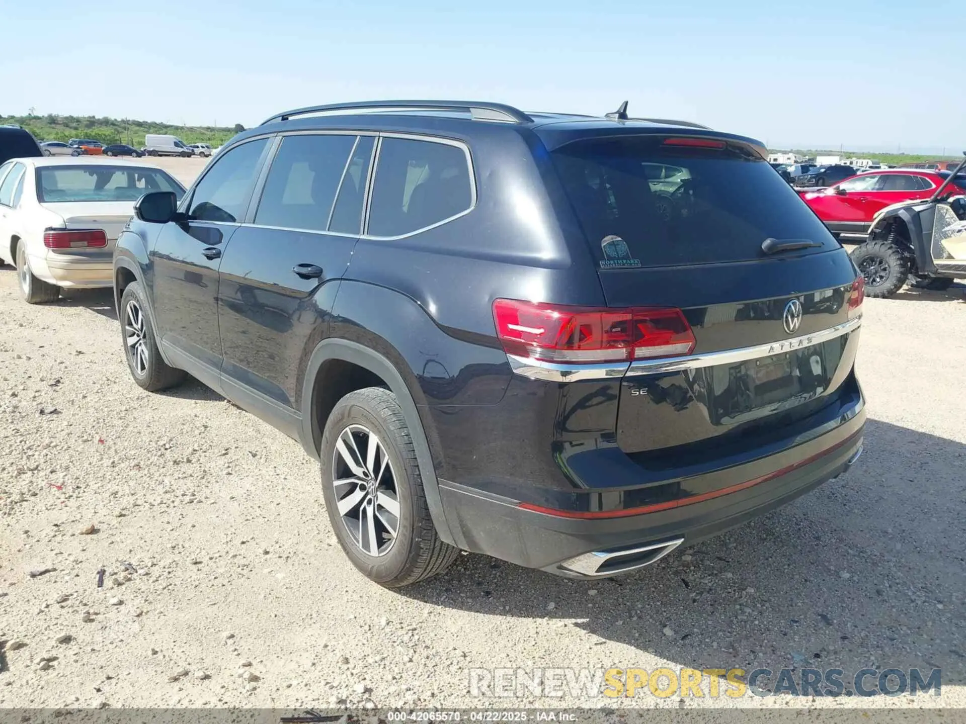 3 fotografías del automóvil dañado 1V2DP2CAXPC553601 VOLKSWAGEN ATLAS 2023