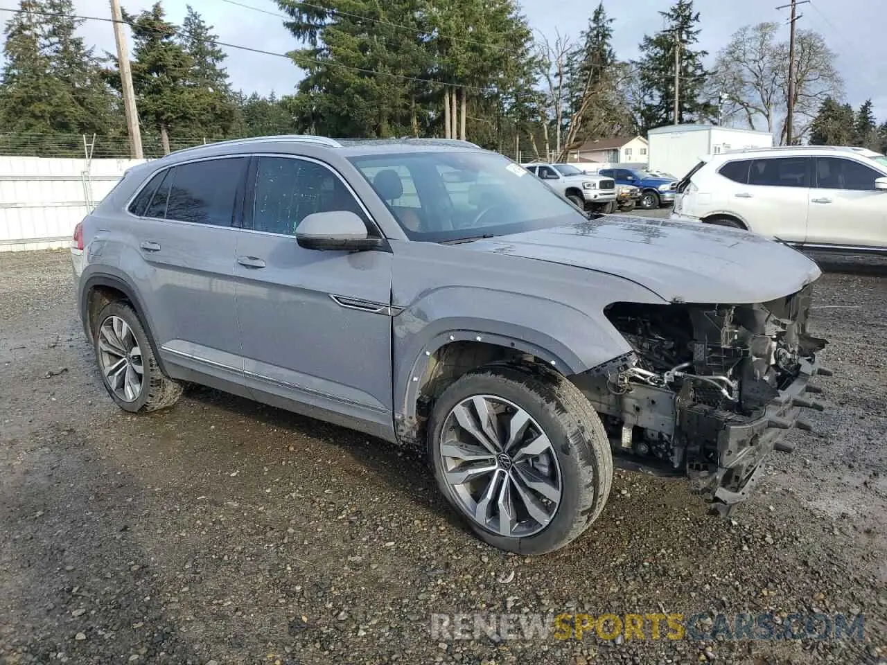 4 fotografías del automóvil dañado 1V2FE2CA6PC201226 VOLKSWAGEN ATLAS 2023