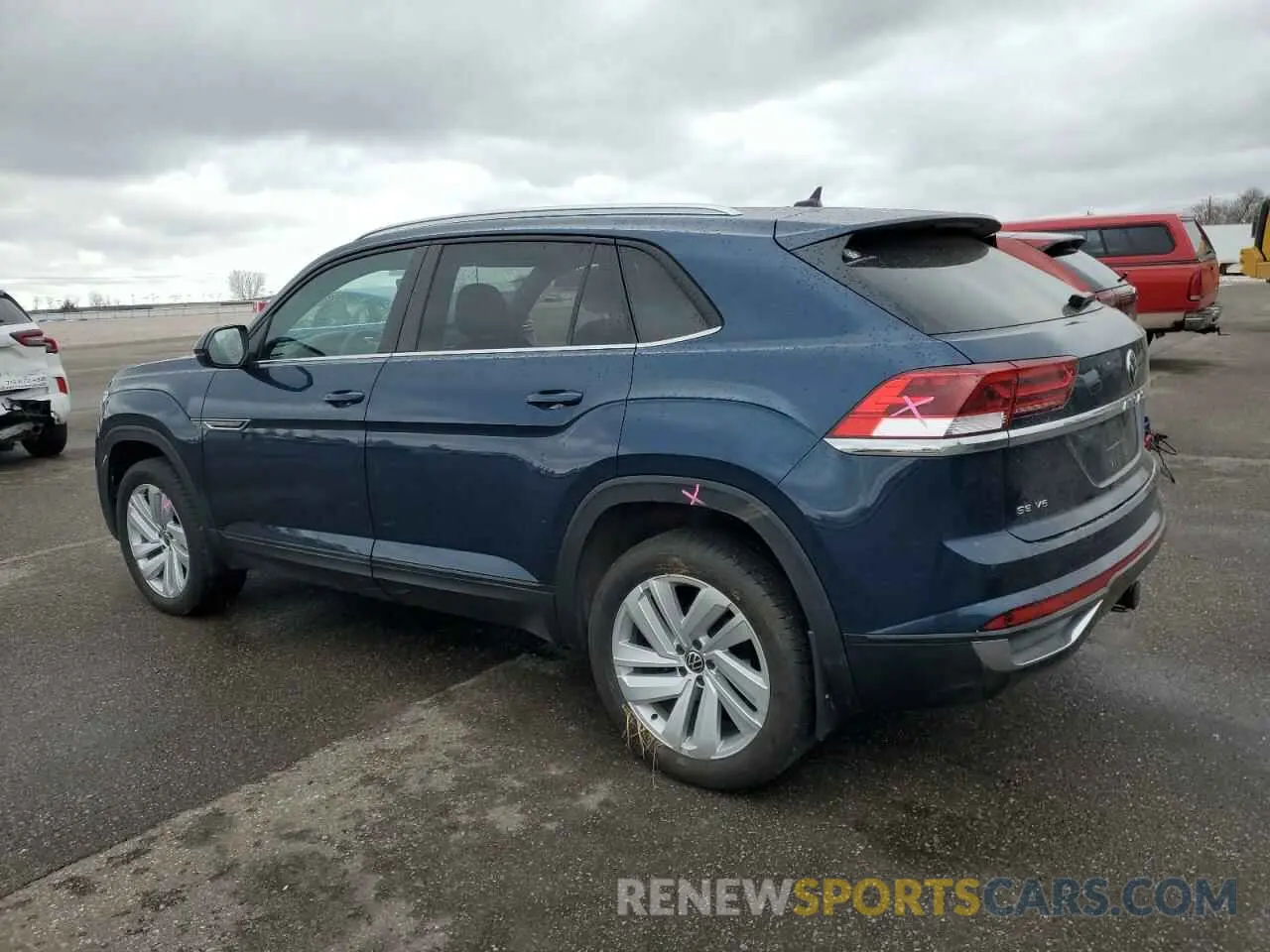 2 fotografías del automóvil dañado 1V2KE2CA1PC224413 VOLKSWAGEN ATLAS 2023