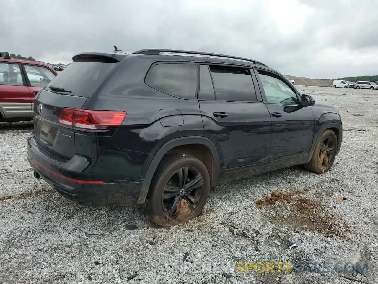 3 fotografías del automóvil dañado 1V2SR2CA1PC552029 VOLKSWAGEN ATLAS 2023