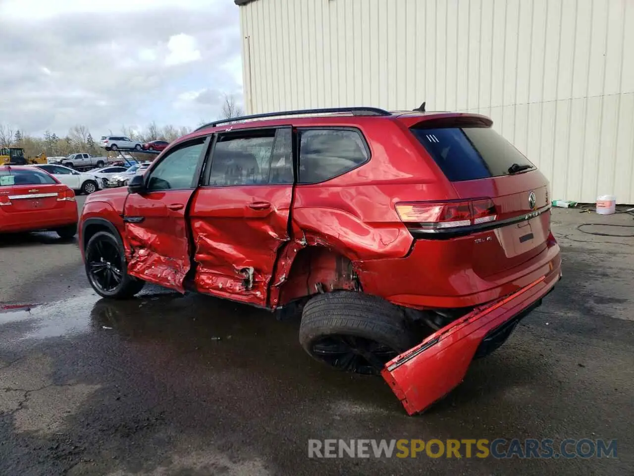 2 fotografías del automóvil dañado 1V2SR2CA4PC511555 VOLKSWAGEN ATLAS 2023
