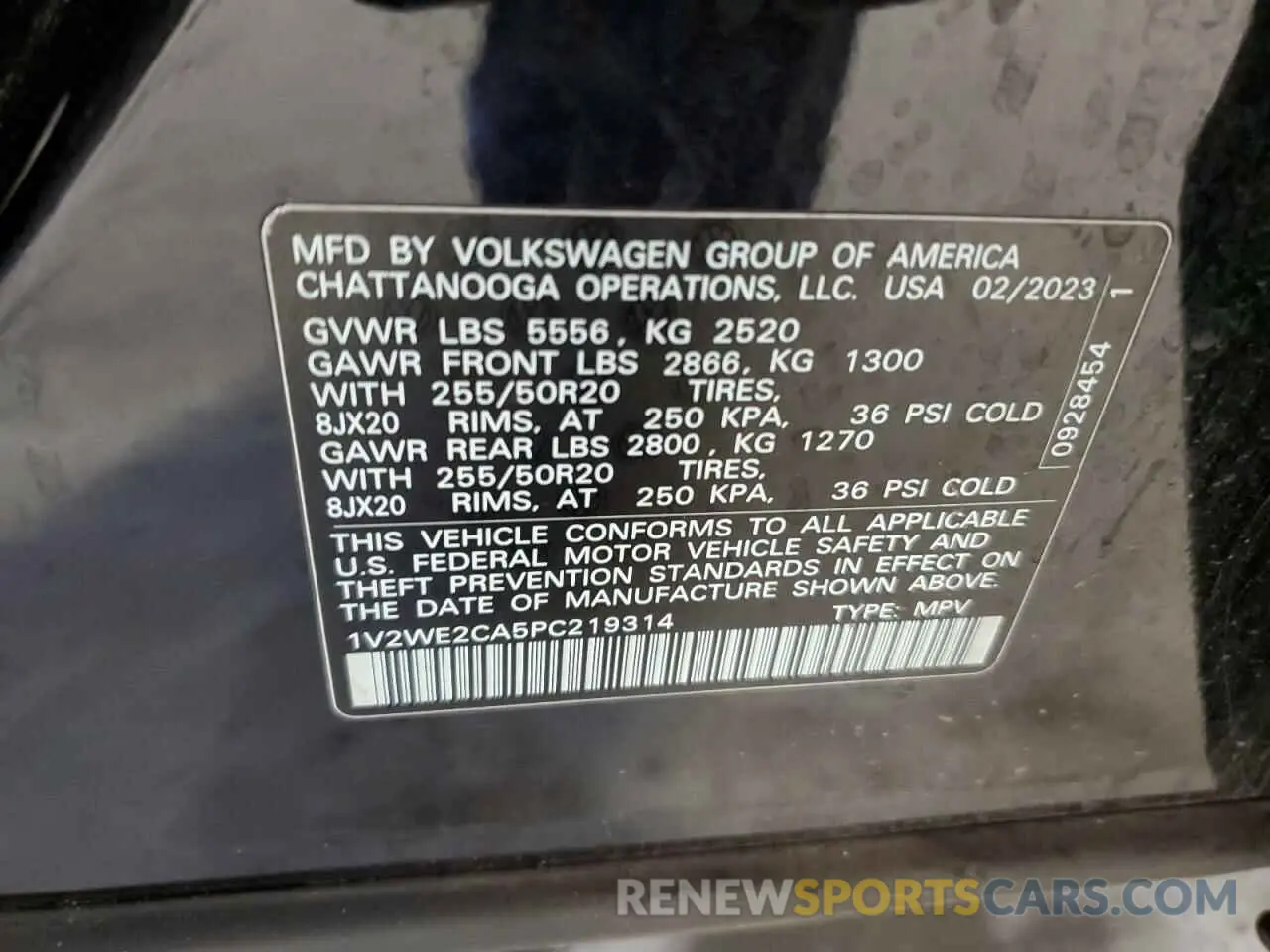 15 fotografías del automóvil dañado 1V2WE2CA5PC219314 VOLKSWAGEN ATLAS 2023
