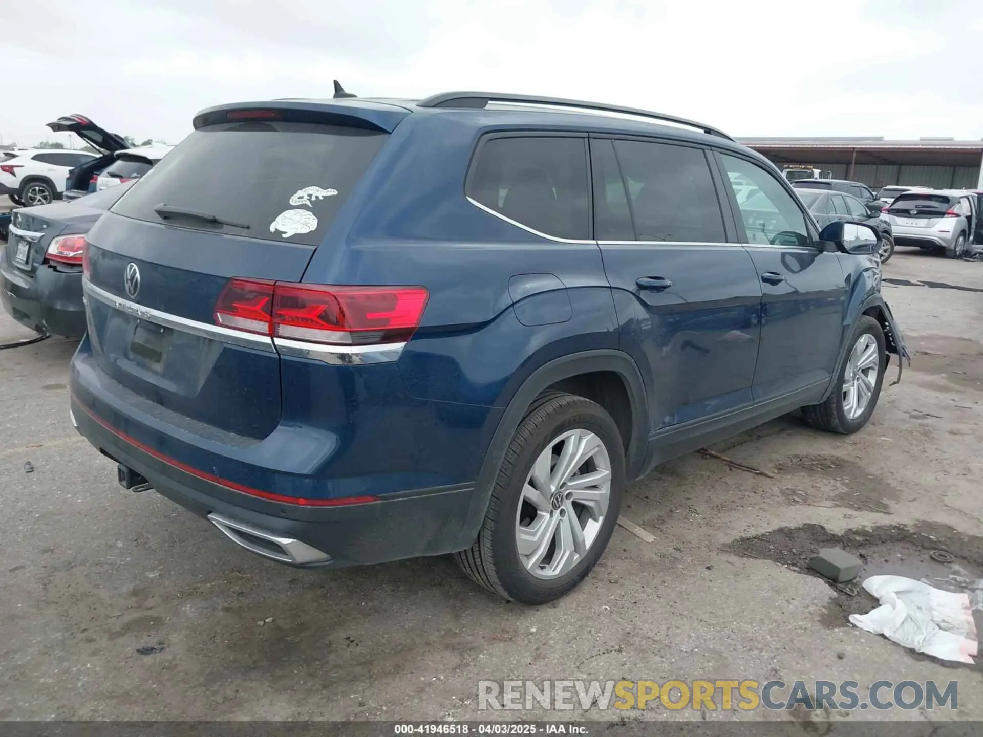 4 fotografías del automóvil dañado 1V2WR2CA3PC534357 VOLKSWAGEN ATLAS 2023