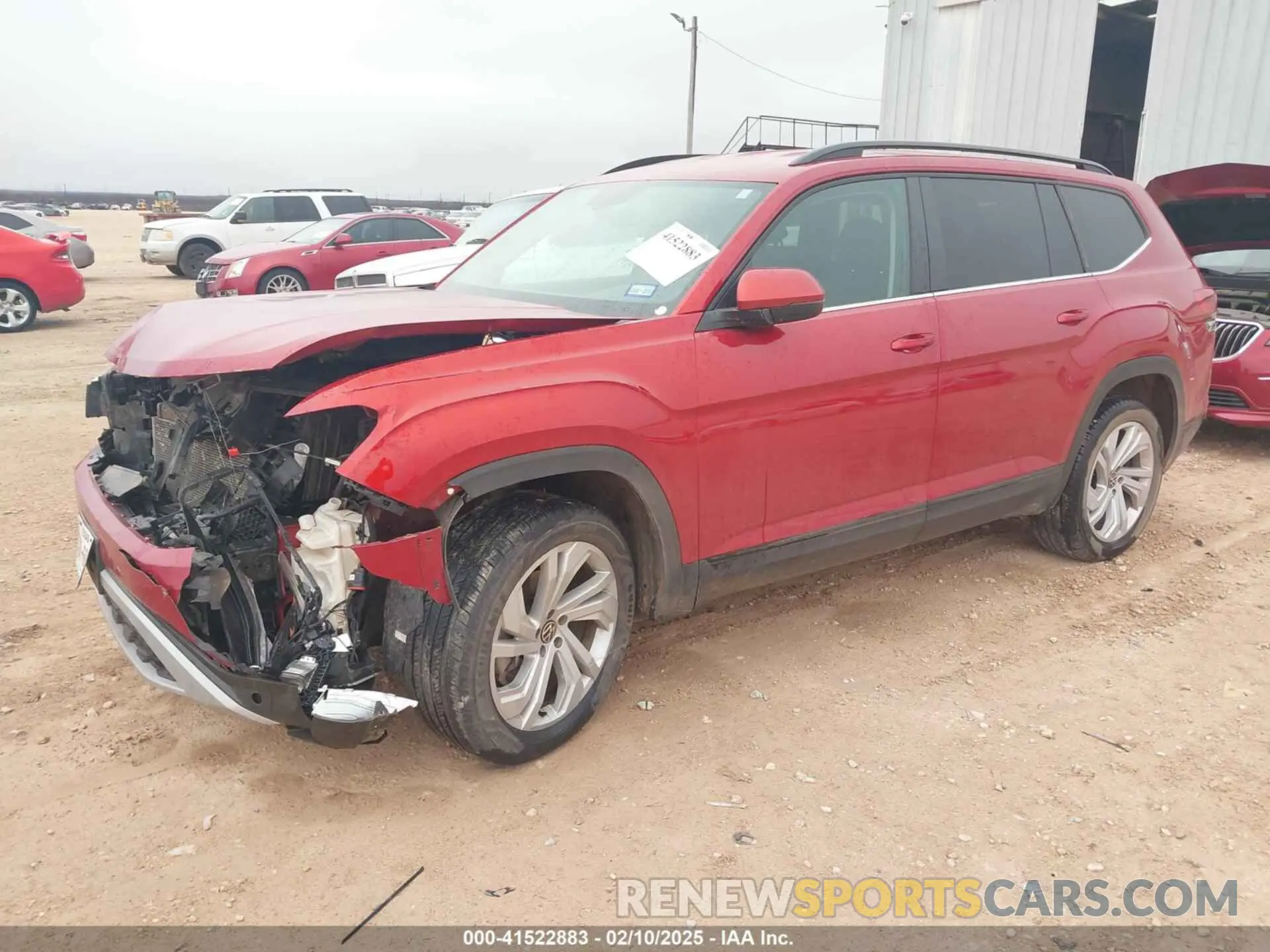 2 fotografías del automóvil dañado 1V2WR2CA6PC508576 VOLKSWAGEN ATLAS 2023