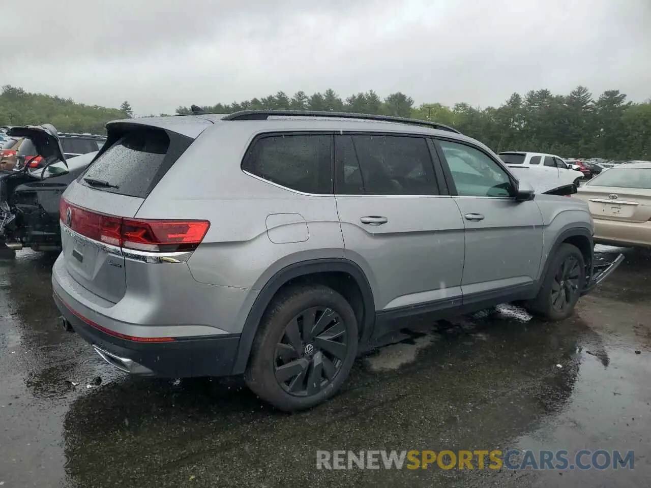 3 fotografías del automóvil dañado 1V2HR2CAXRC525442 VOLKSWAGEN ATLAS 2024
