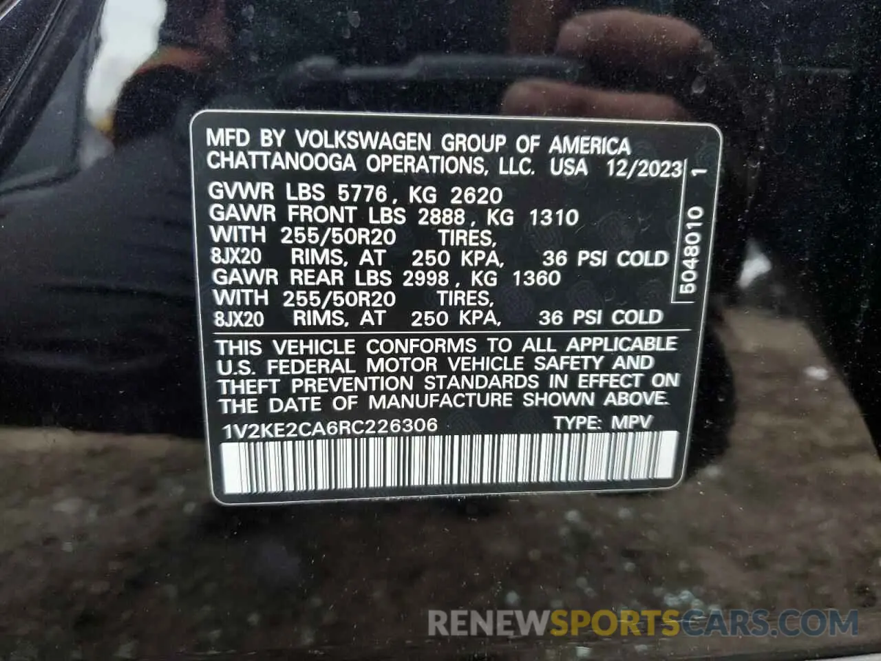 16 fotografías del automóvil dañado 1V2KE2CA6RC226306 VOLKSWAGEN ATLAS 2024