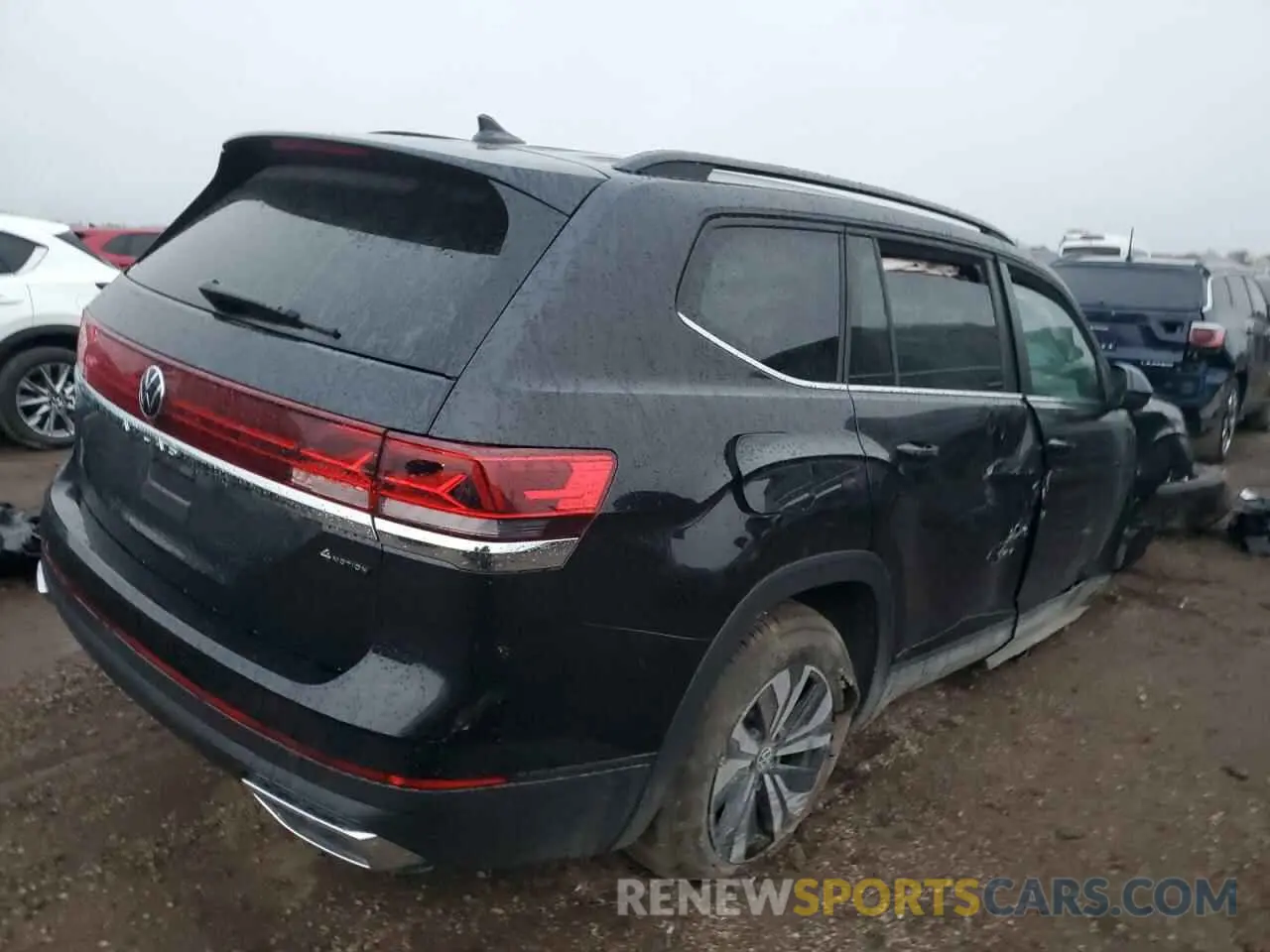 3 fotografías del automóvil dañado 1V2LR2CA4RC580463 VOLKSWAGEN ATLAS 2024