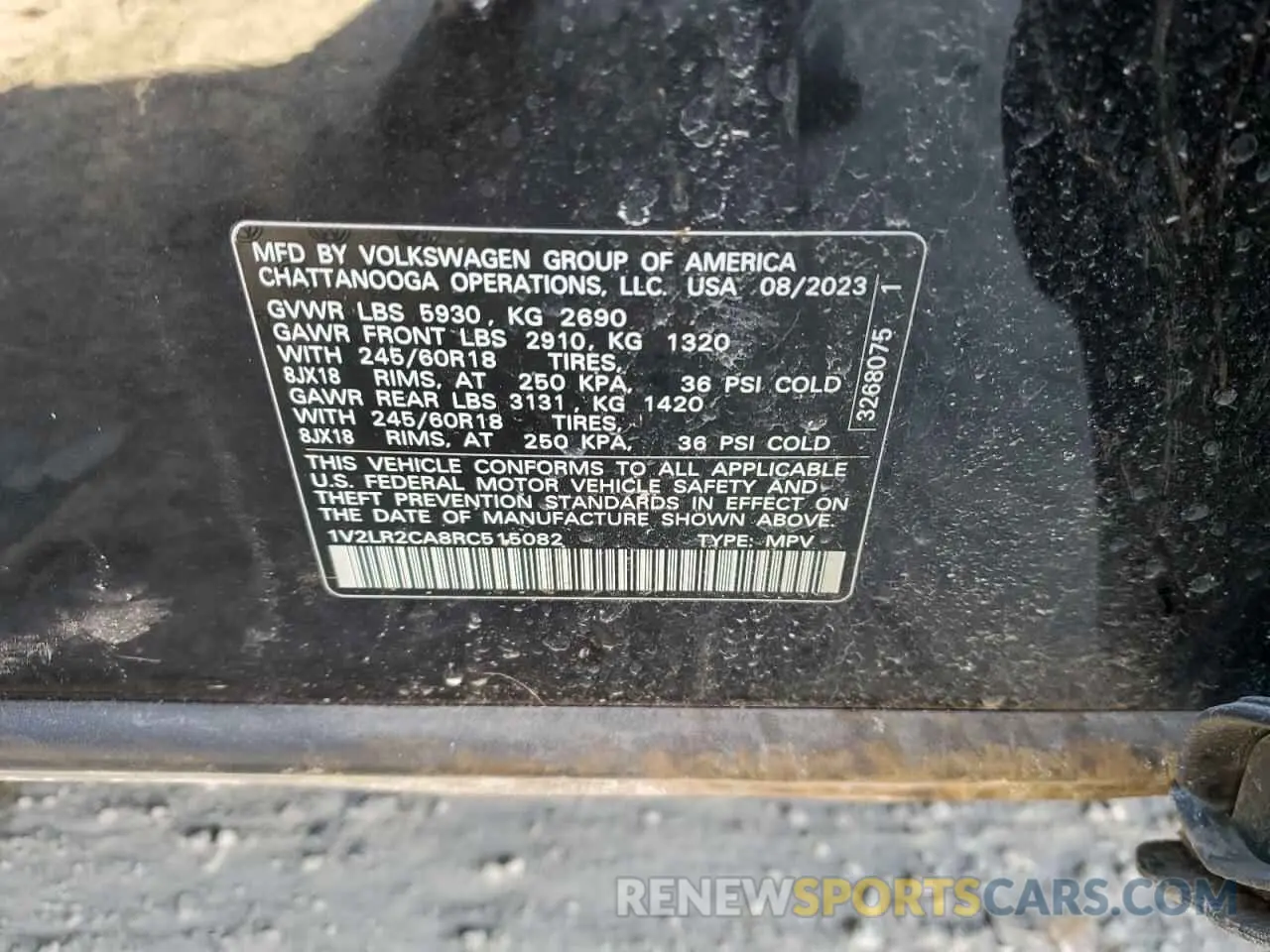 13 fotografías del automóvil dañado 1V2LR2CA8RC515082 VOLKSWAGEN ATLAS 2024