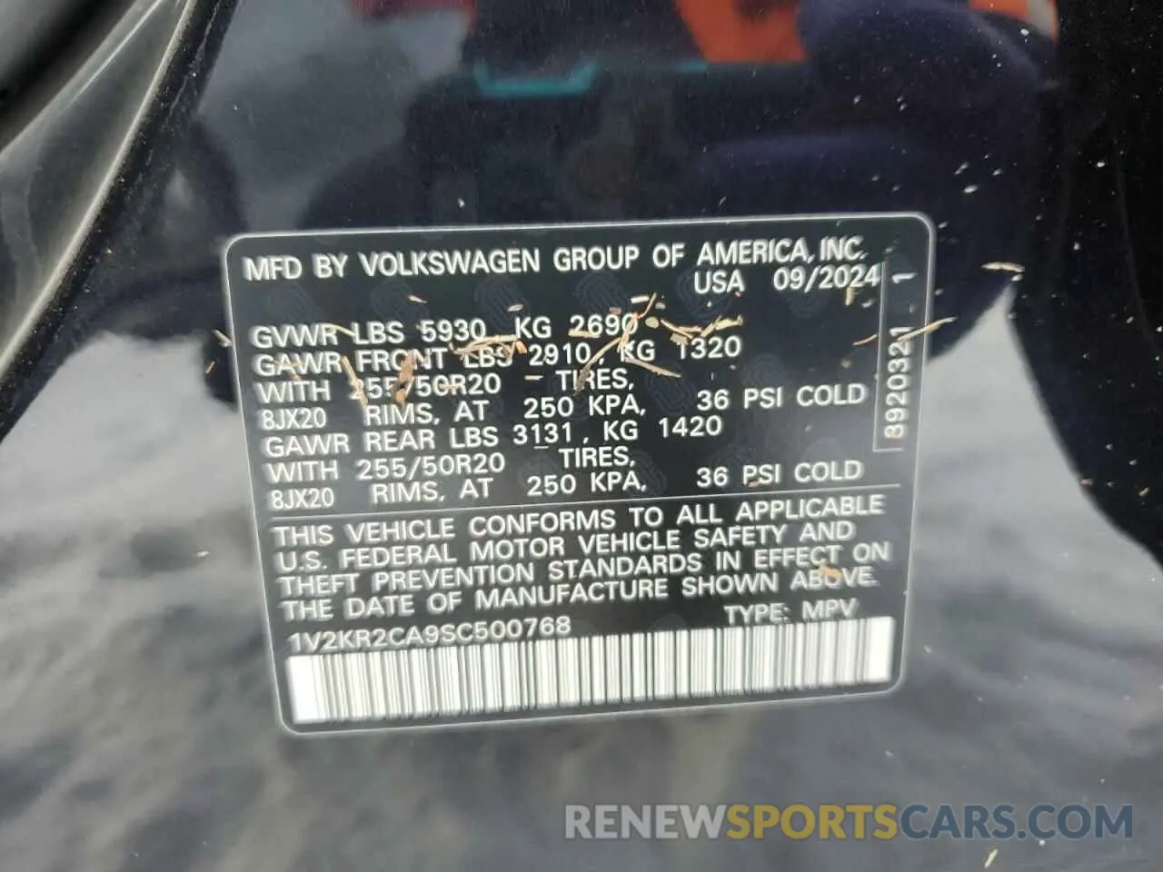 13 fotografías del automóvil dañado 1V2KR2CA9SC500768 VOLKSWAGEN ATLAS 2025