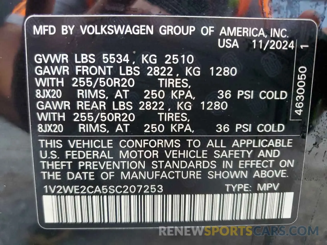 14 fotografías del automóvil dañado 1V2WE2CA5SC207253 VOLKSWAGEN ATLAS 2025