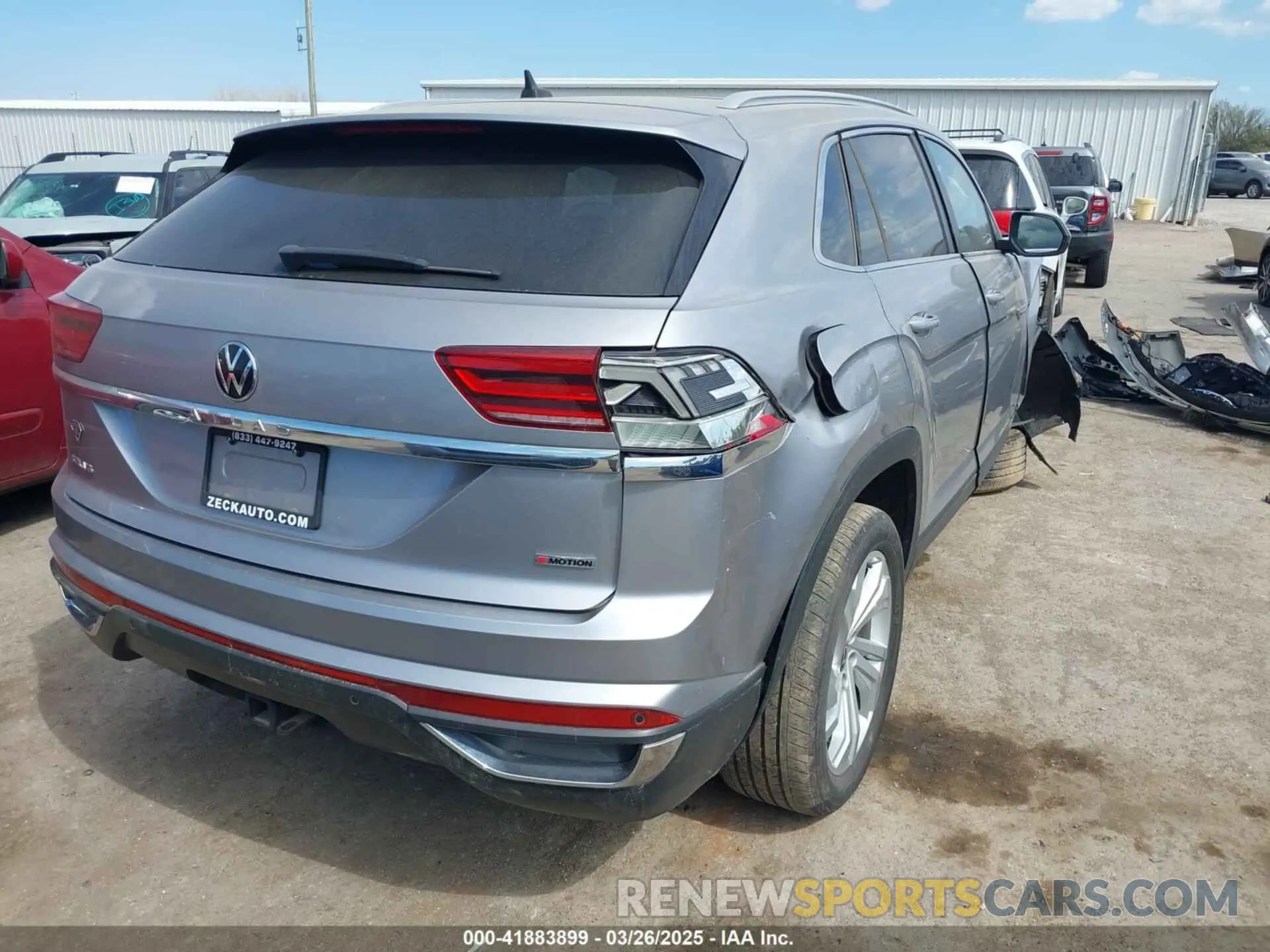 4 fotografías del automóvil dañado 1V2ME2CAXLC209573 VOLKSWAGEN ATLAS CROSS SPORT 2020