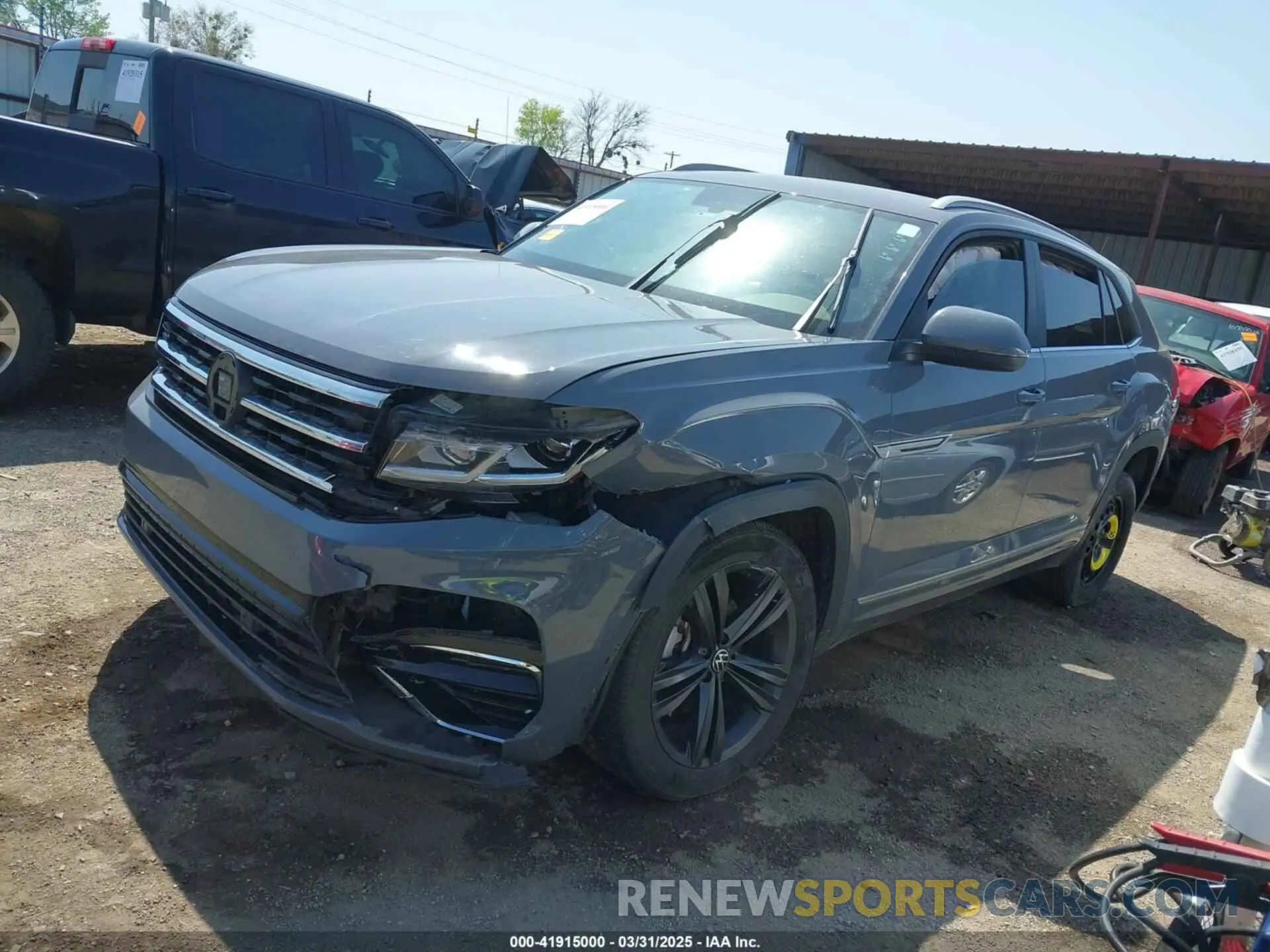 2 fotografías del automóvil dañado 1V2PE2CA4MC209096 VOLKSWAGEN ATLAS CROSS SPORT 2021