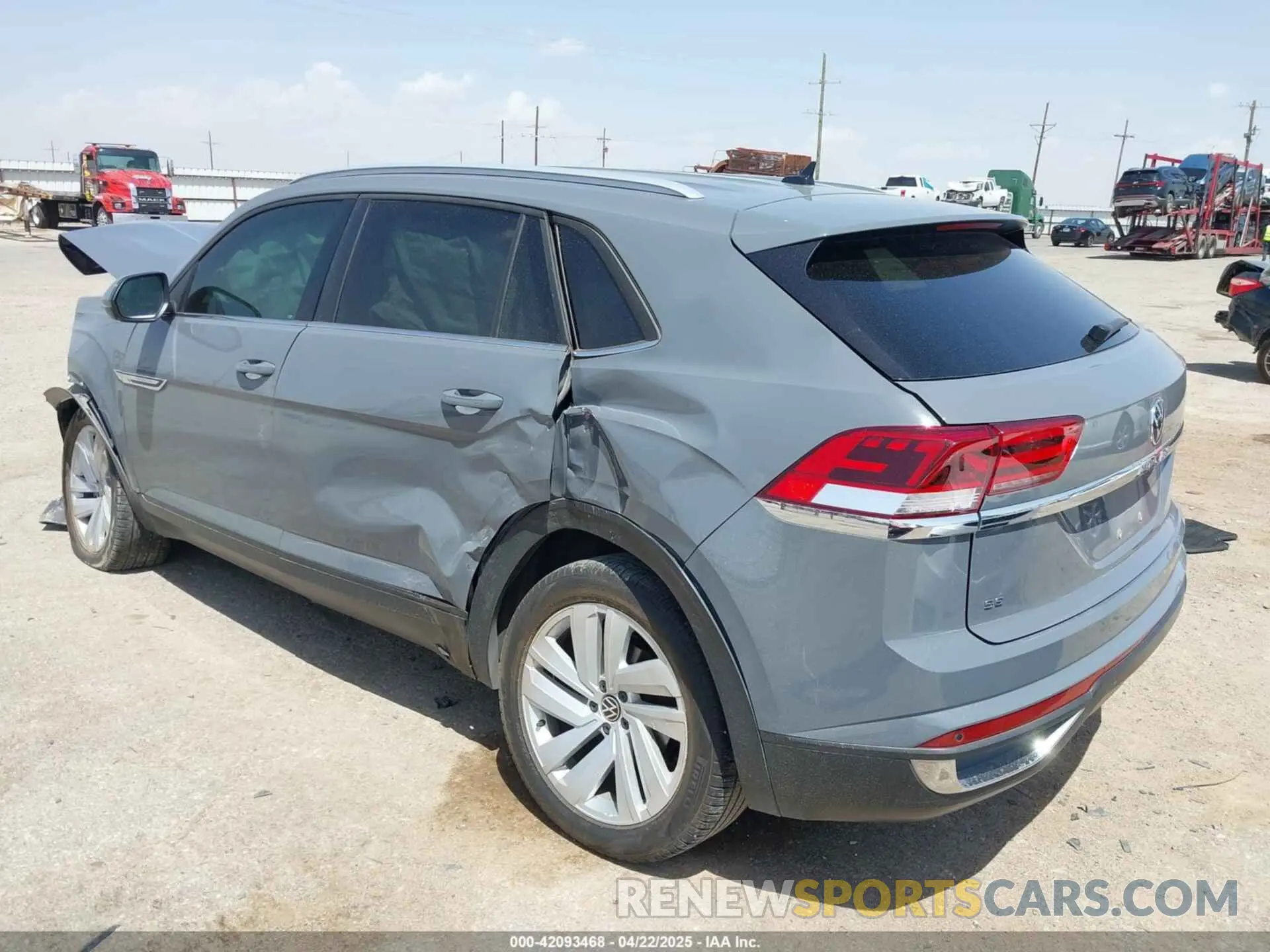 3 fotografías del automóvil dañado 1V2WC2CA8NC215017 VOLKSWAGEN ATLAS CROSS SPORT 2022