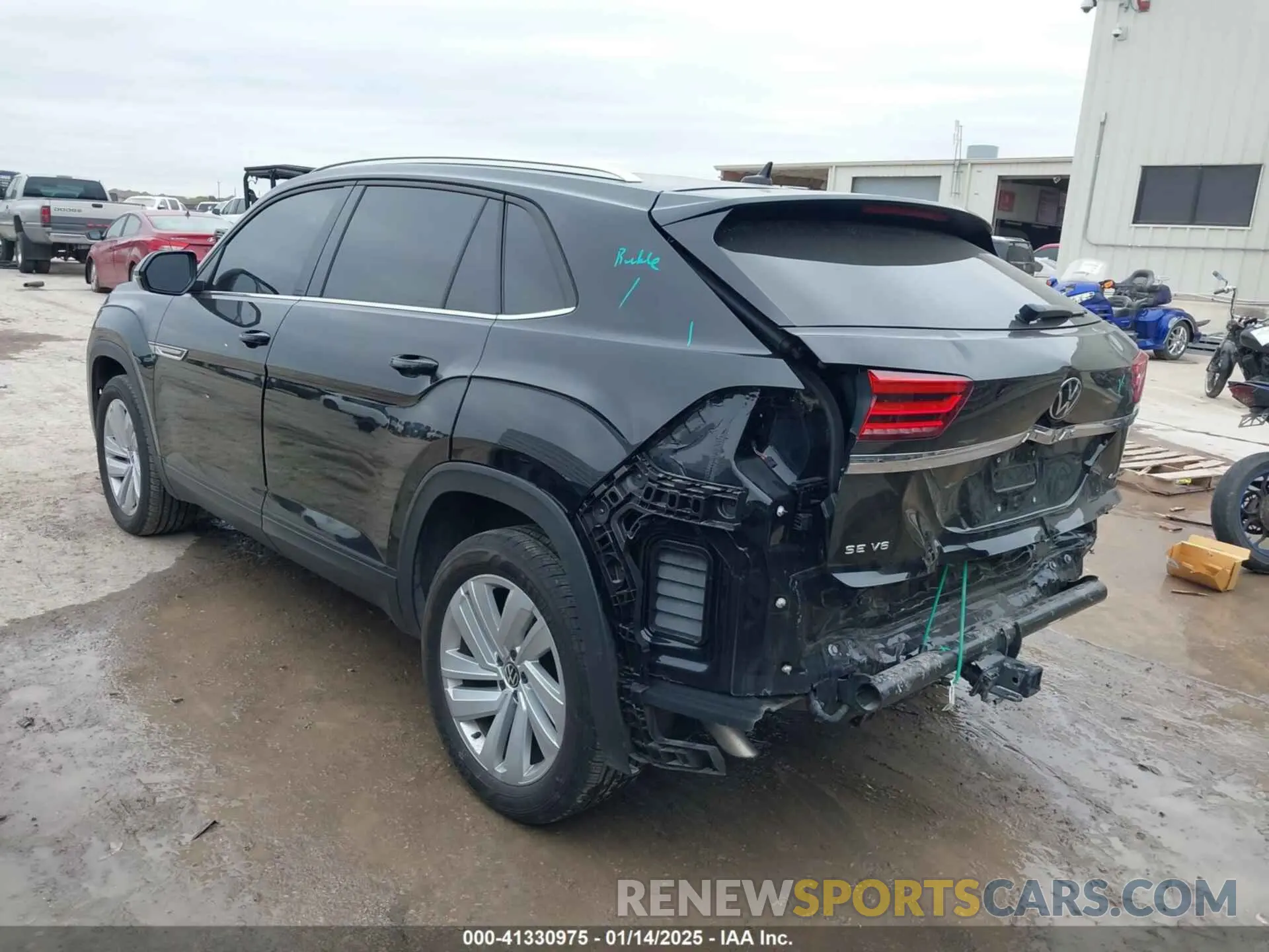 3 fotografías del automóvil dañado 1V2KE2CA8PC225834 VOLKSWAGEN ATLAS CROSS SPORT 2023