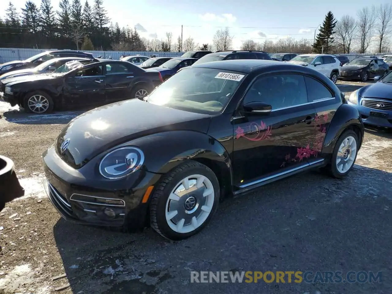 1 fotografías del automóvil dañado 3VWJD7ATXKM702995 VOLKSWAGEN BEETLE 2019