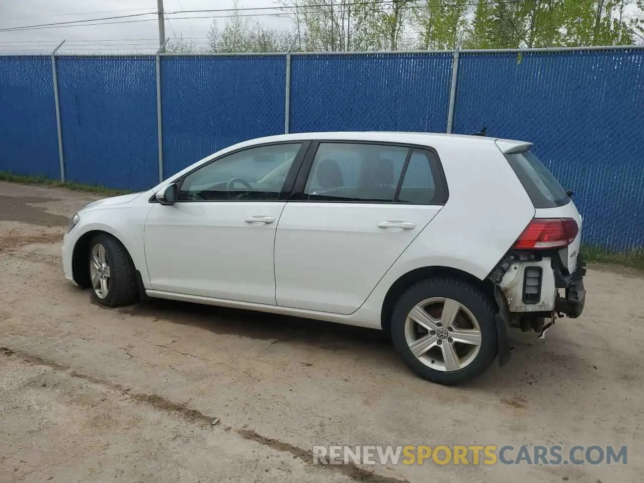 2 fotografías del automóvil dañado 3VWG57AU3KM030374 VOLKSWAGEN GOLF 2019