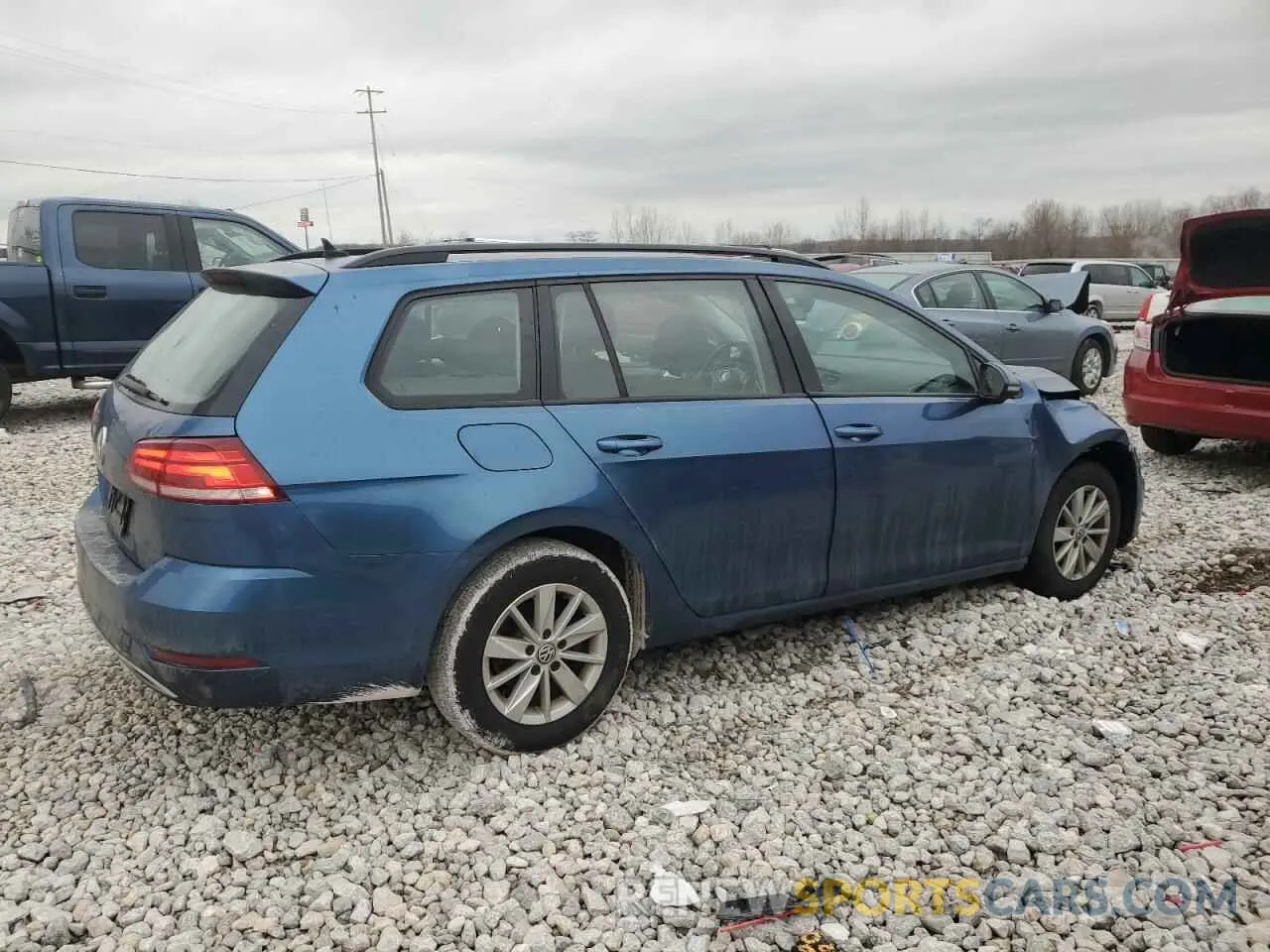 3 fotografías del automóvil dañado 3VWY57AU5KM511344 VOLKSWAGEN GOLF 2019