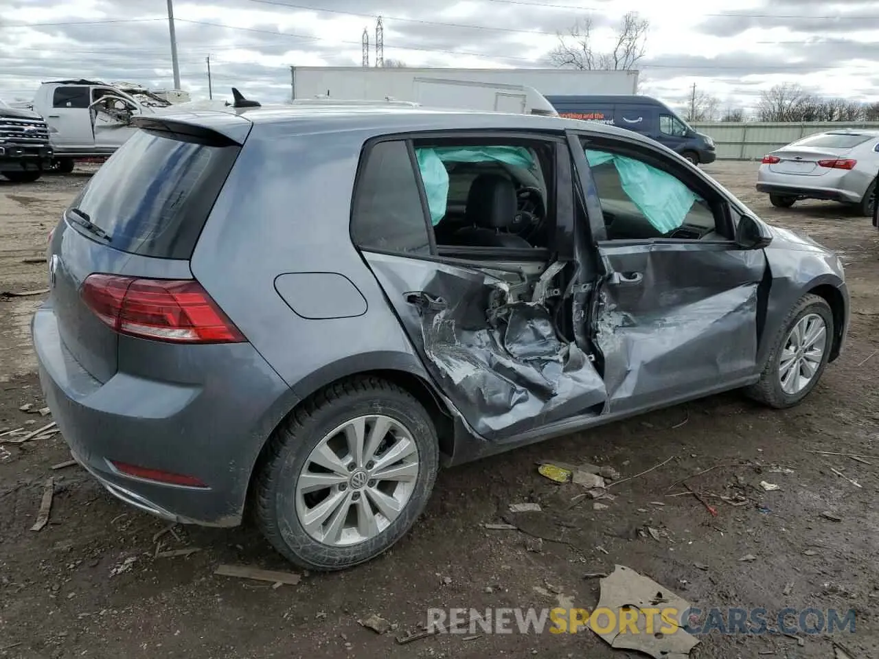 3 fotografías del automóvil dañado 3VWG57AU6MM006606 VOLKSWAGEN GOLF 2021