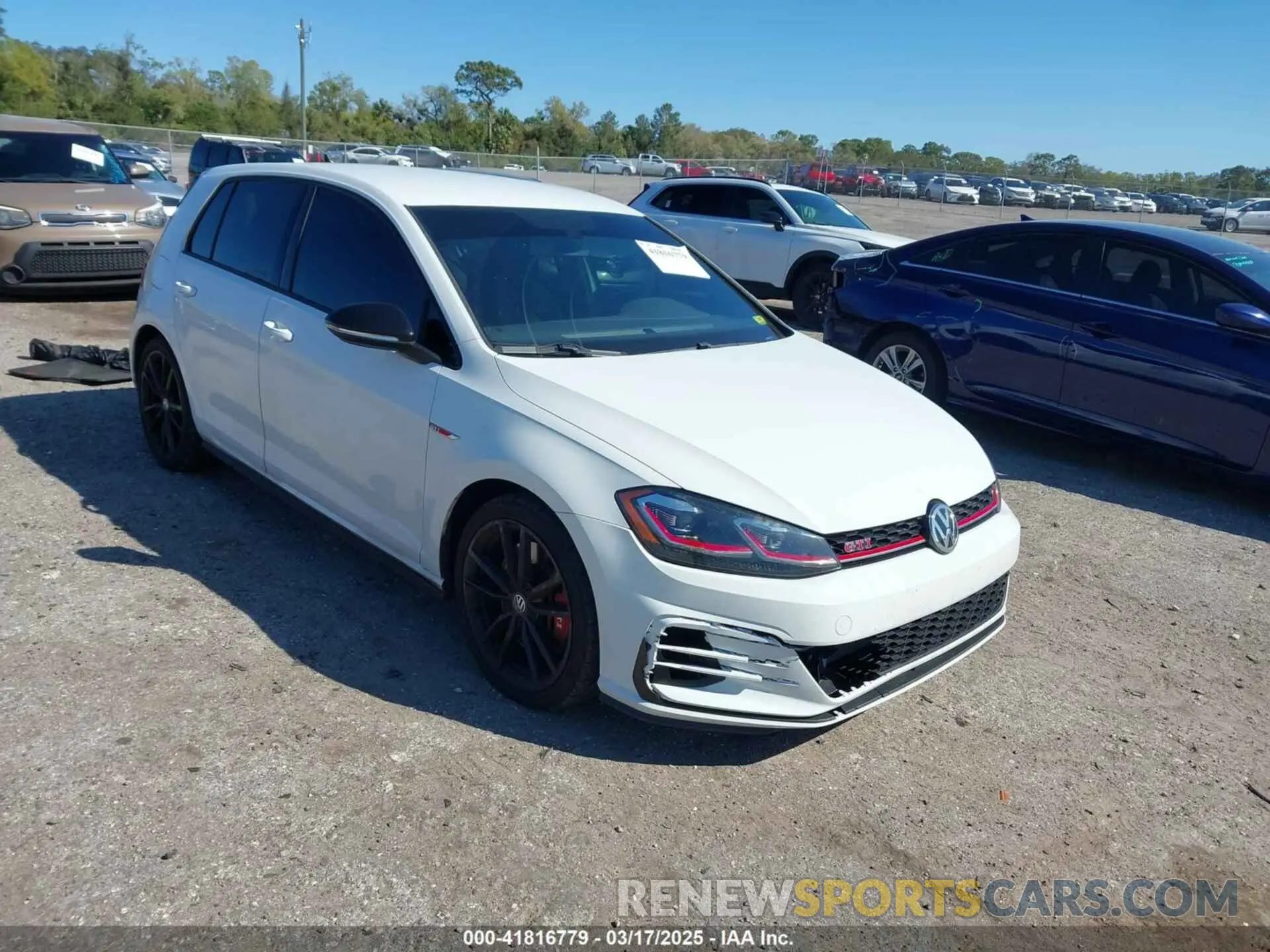 1 fotografías del automóvil dañado 3VW6T7AU2KM016435 VOLKSWAGEN GOLF GTI 2019