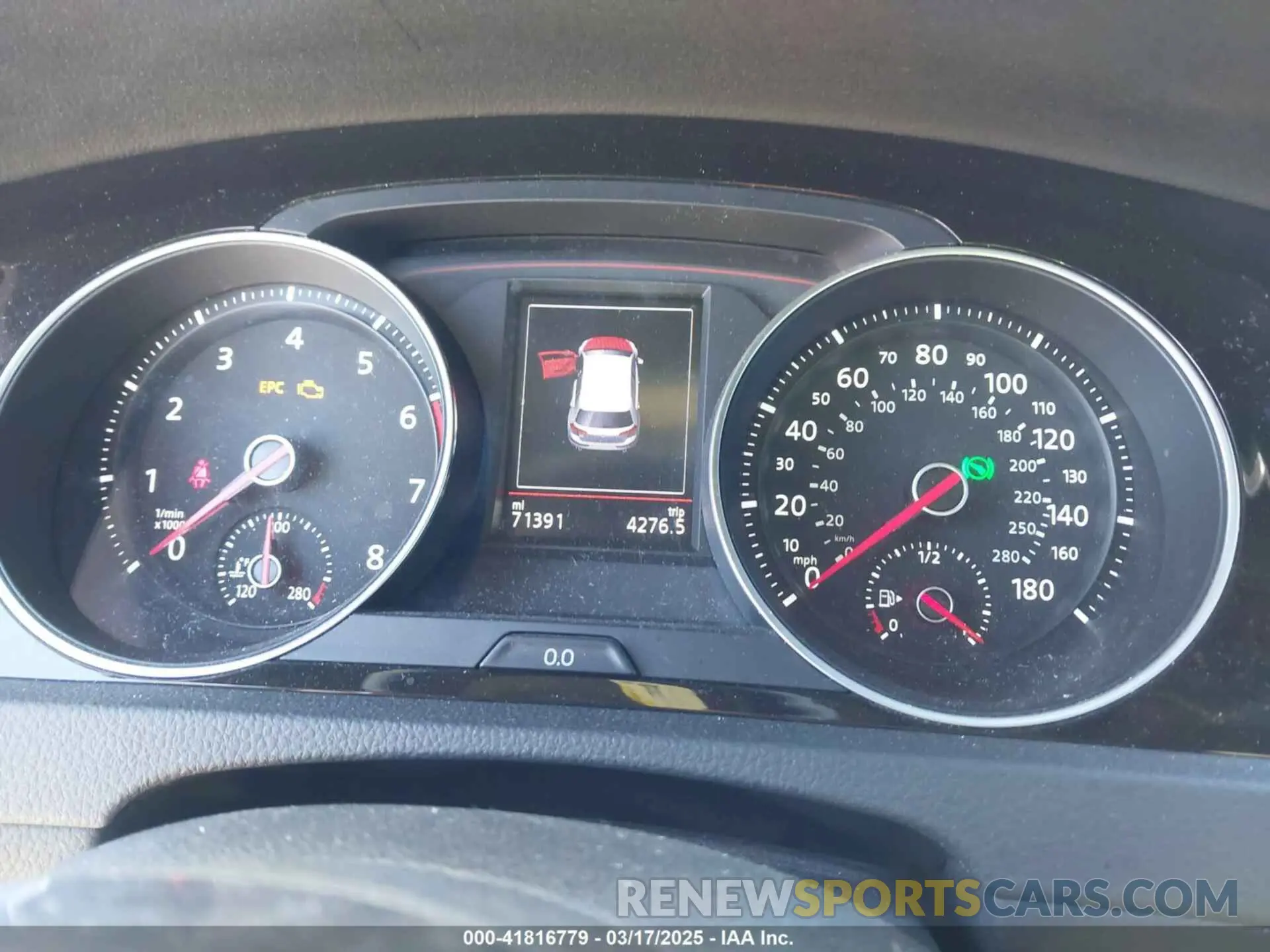 7 fotografías del automóvil dañado 3VW6T7AU2KM016435 VOLKSWAGEN GOLF GTI 2019