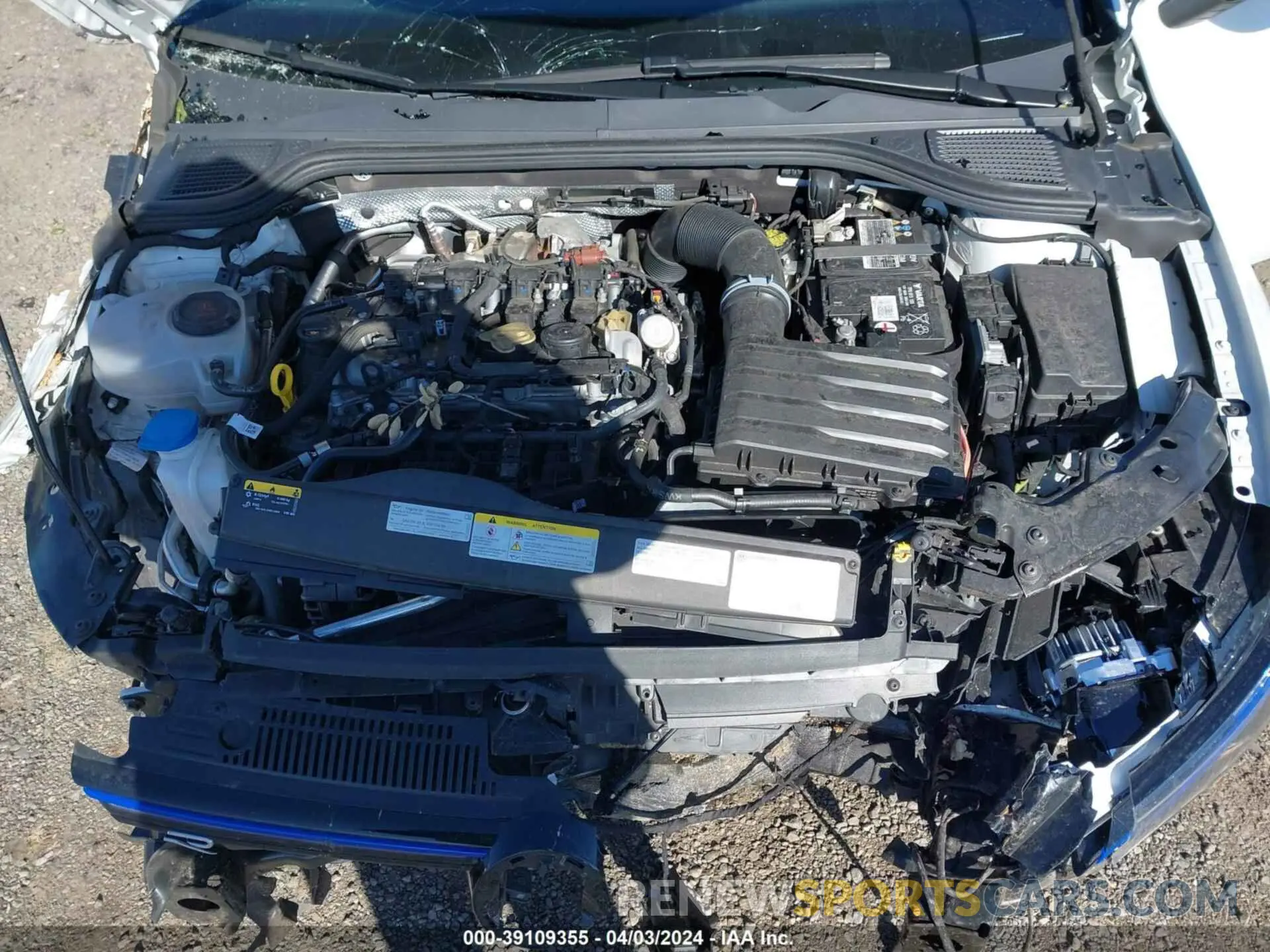 10 fotografías del automóvil dañado WVWFB7CD6NW137024 VOLKSWAGEN GOLF R 2022