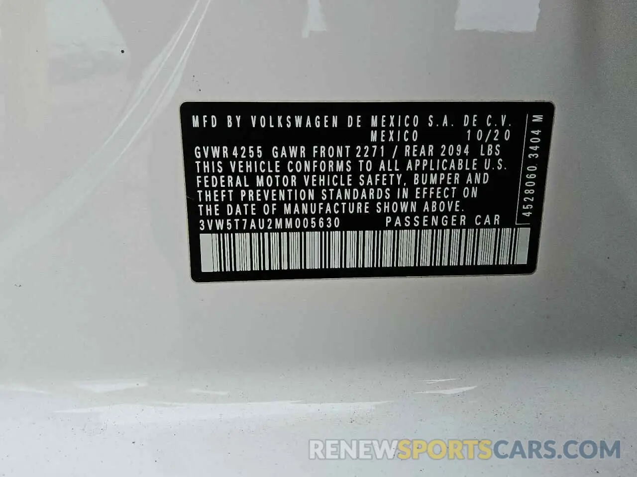12 fotografías del automóvil dañado 3VW5T7AU2MM005630 VOLKSWAGEN GTI 2021
