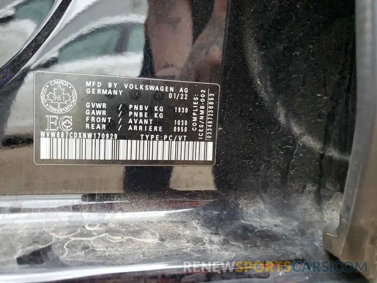 12 fotografías del automóvil dañado WVW687CDXNW170929 VOLKSWAGEN GTI 2022