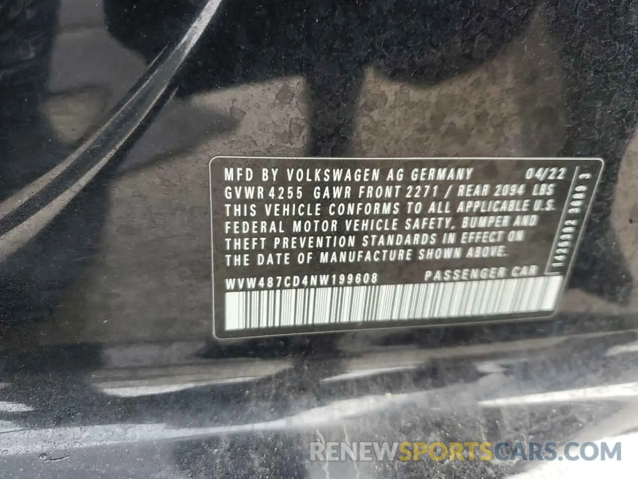 14 fotografías del automóvil dañado WVW487CD4NW199608 VOLKSWAGEN GTI SE 2022