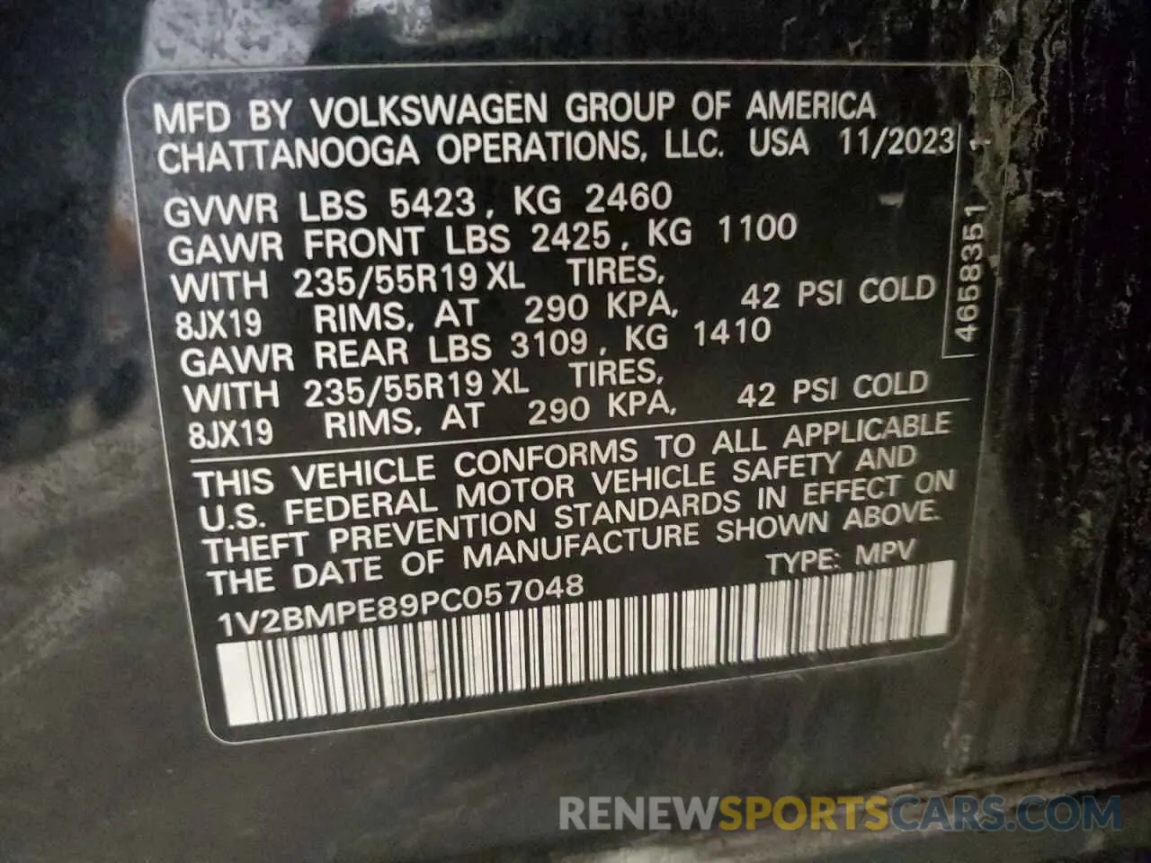 14 fotografías del automóvil dañado 1V2BMPE89PC057048 VOLKSWAGEN ID.4 2023