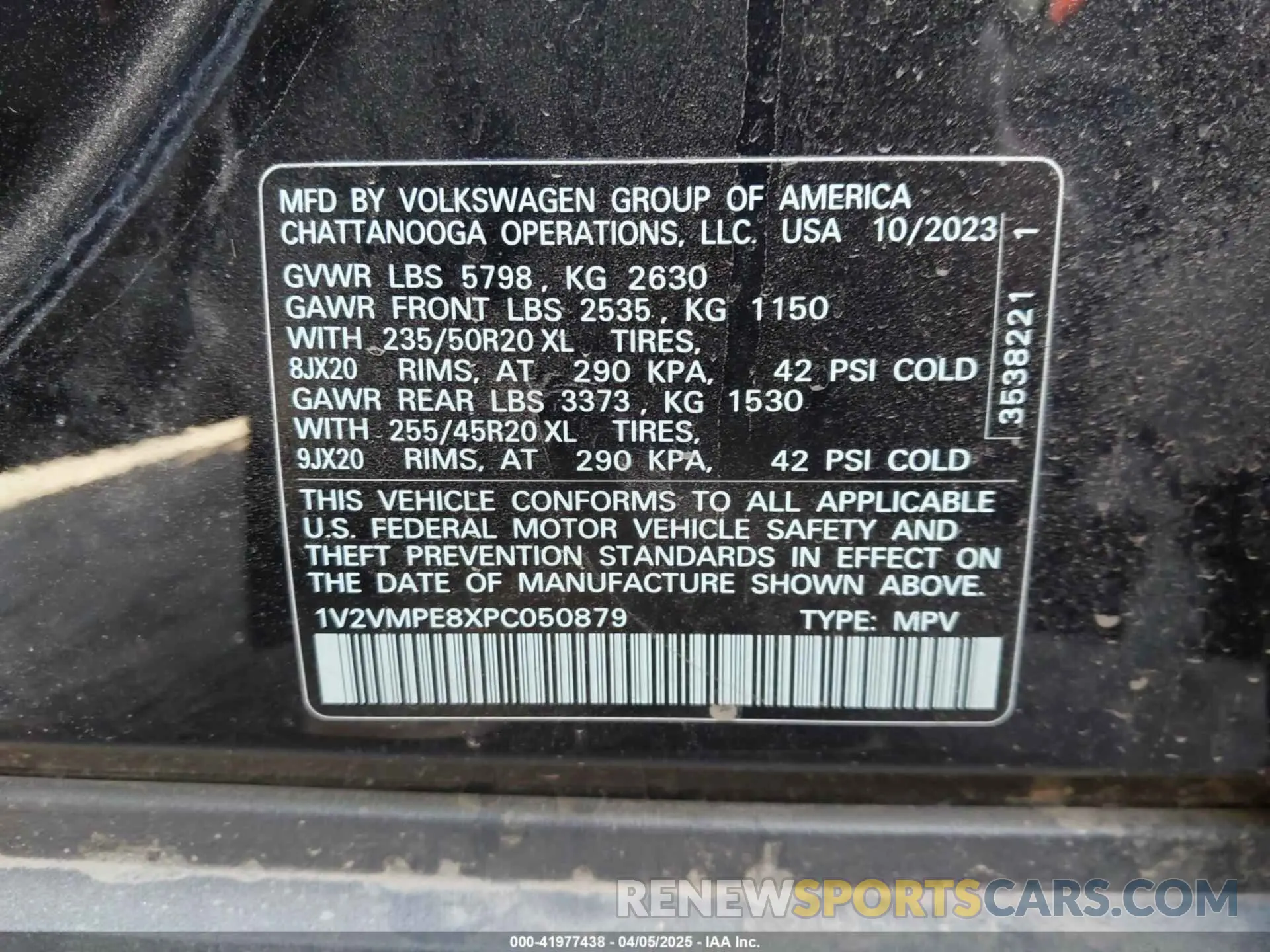 9 fotografías del automóvil dañado 1V2VMPE8XPC050879 VOLKSWAGEN ID.4 2023