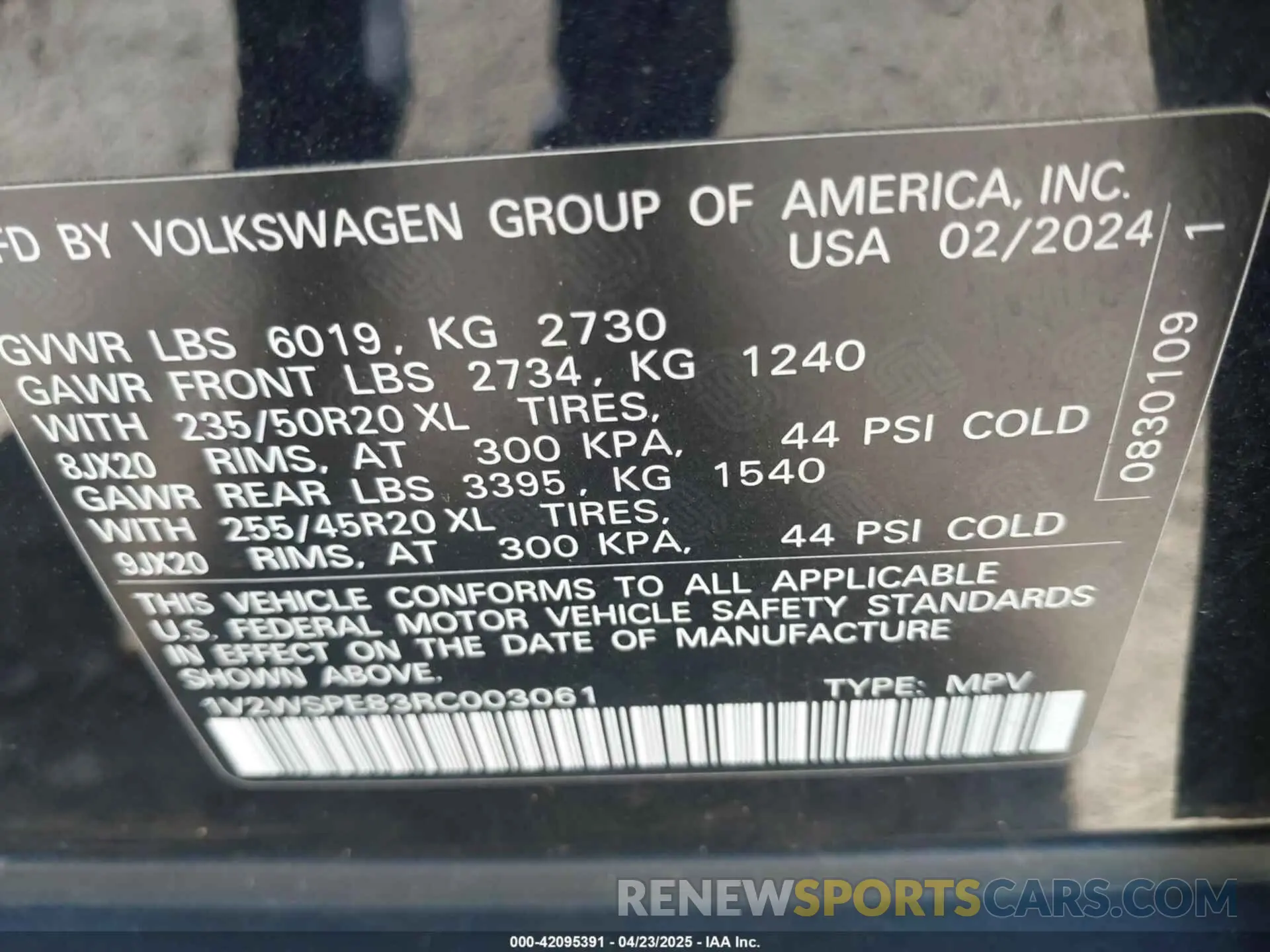 9 fotografías del automóvil dañado 1V2WSPE83RC003061 VOLKSWAGEN ID.4 2024