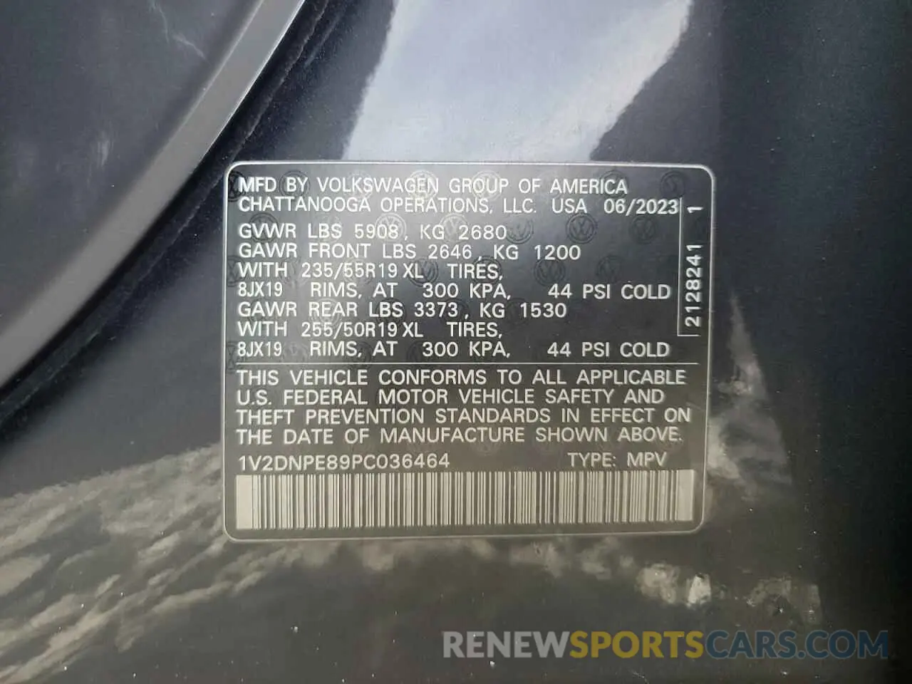 13 fotografías del automóvil dañado 1V2DNPE89PC036464 VOLKSWAGEN ID.4 PRO 2023