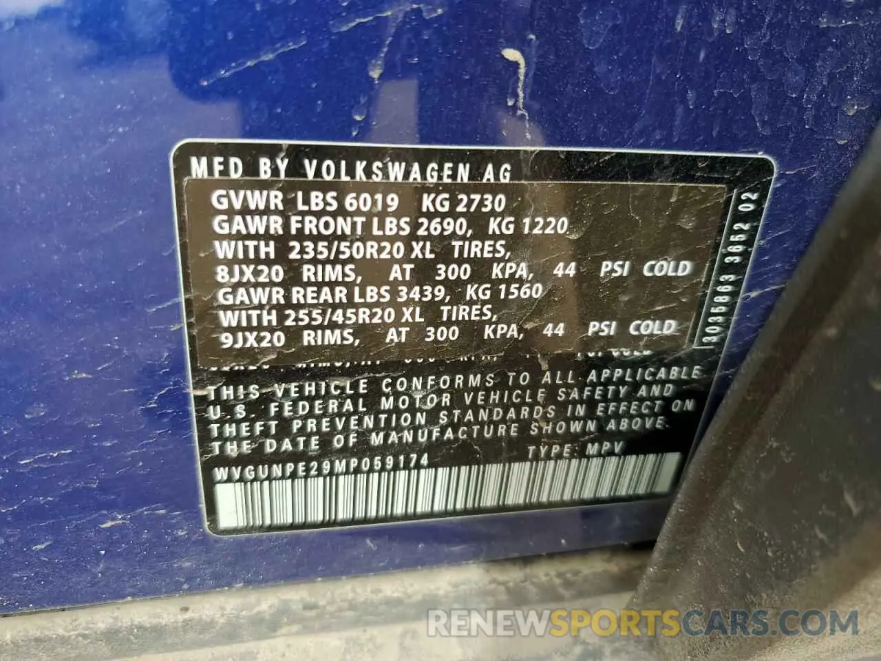 15 fotografías del automóvil dañado WVGUNPE29MP059174 VOLKSWAGEN ID.4 PRO S 2021