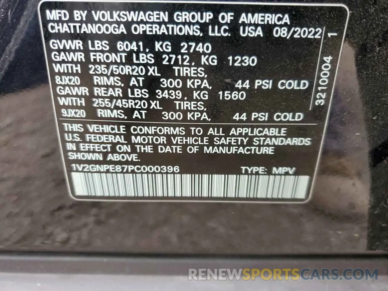 13 fotografías del automóvil dañado 1V2GNPE87PC000396 VOLKSWAGEN ID.4 PRO S 2023