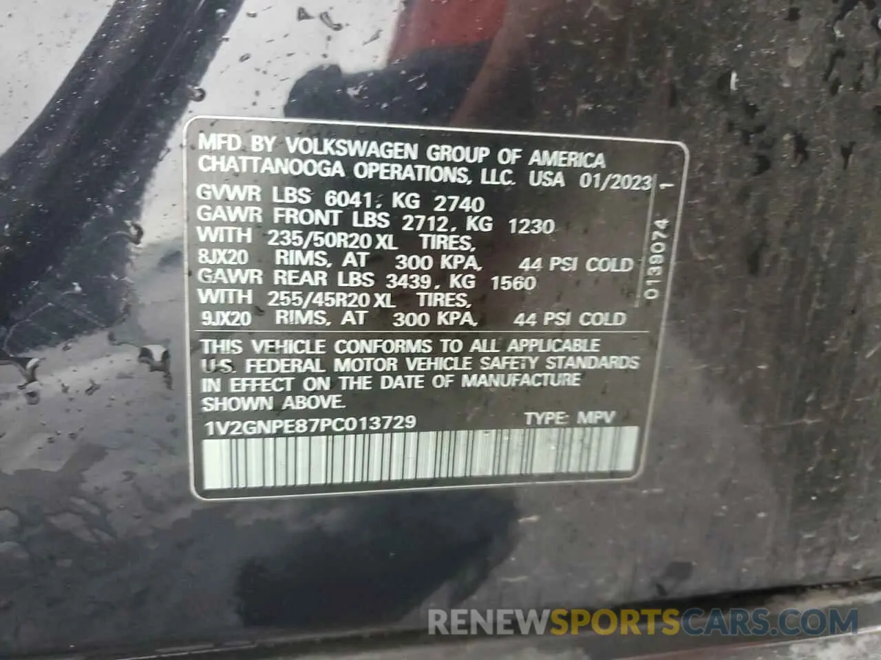 13 fotografías del automóvil dañado 1V2GNPE87PC013729 VOLKSWAGEN ID.4 PRO S 2023