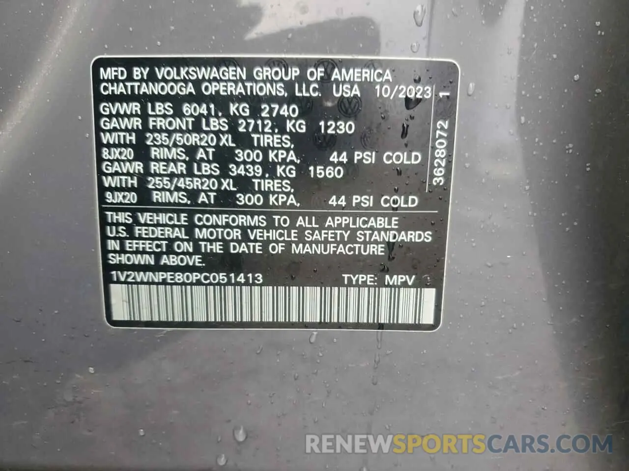 13 fotografías del automóvil dañado 1V2WNPE80PC051413 VOLKSWAGEN ID.4 PRO S 2023