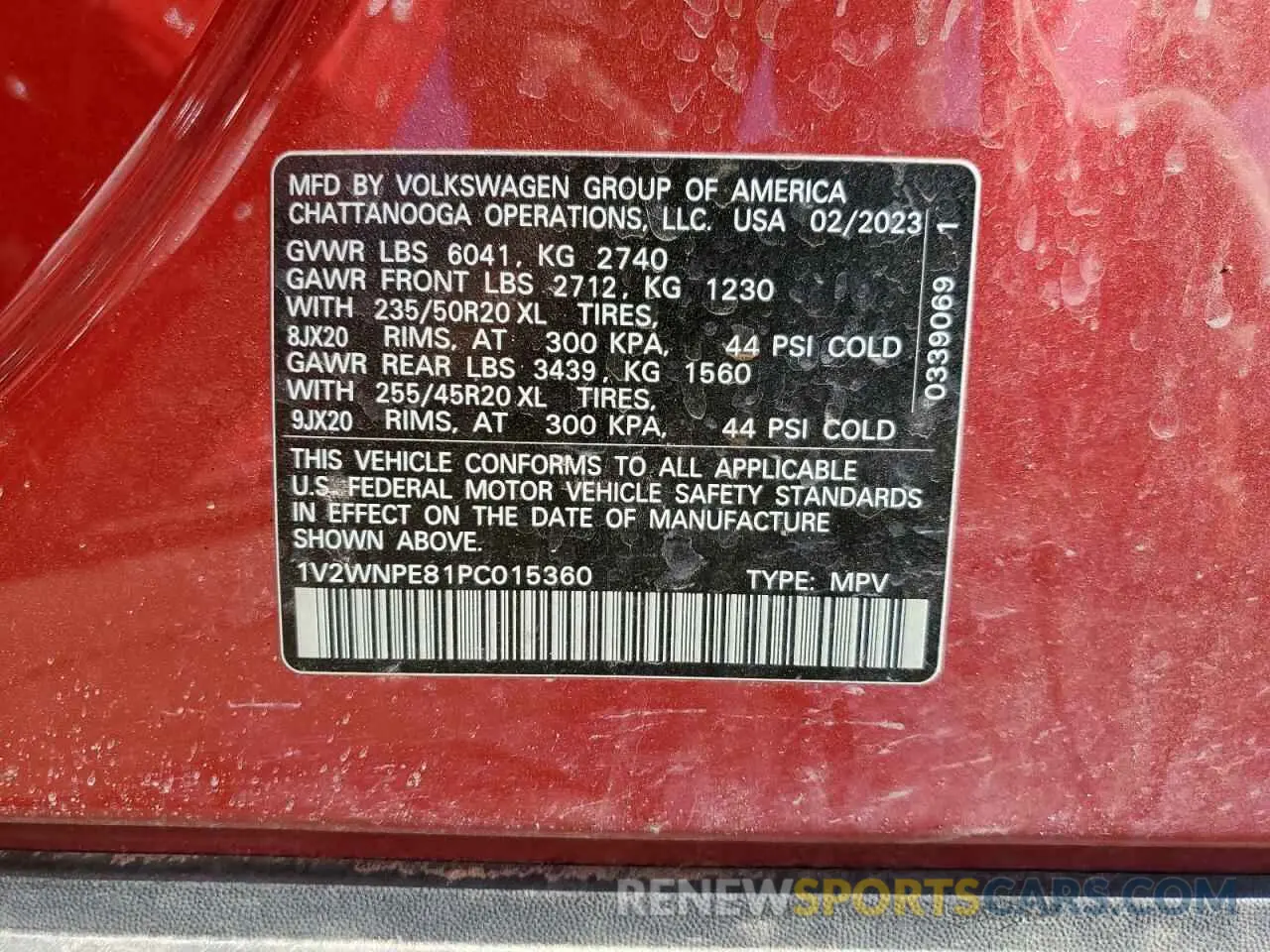 14 fotografías del automóvil dañado 1V2WNPE81PC015360 VOLKSWAGEN ID.4 PRO S 2023