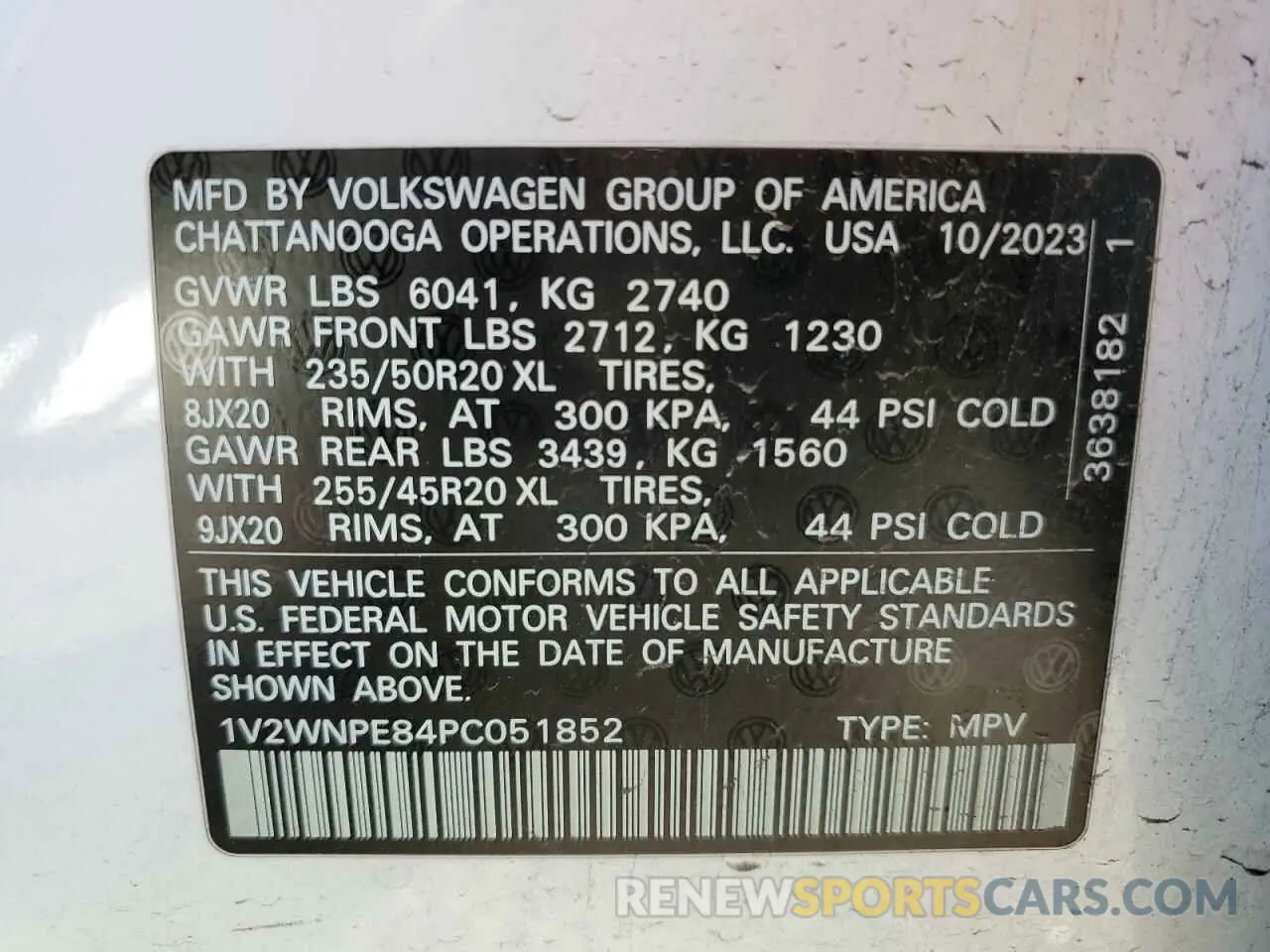 15 fotografías del automóvil dañado 1V2WNPE84PC051852 VOLKSWAGEN ID.4 PRO S 2023