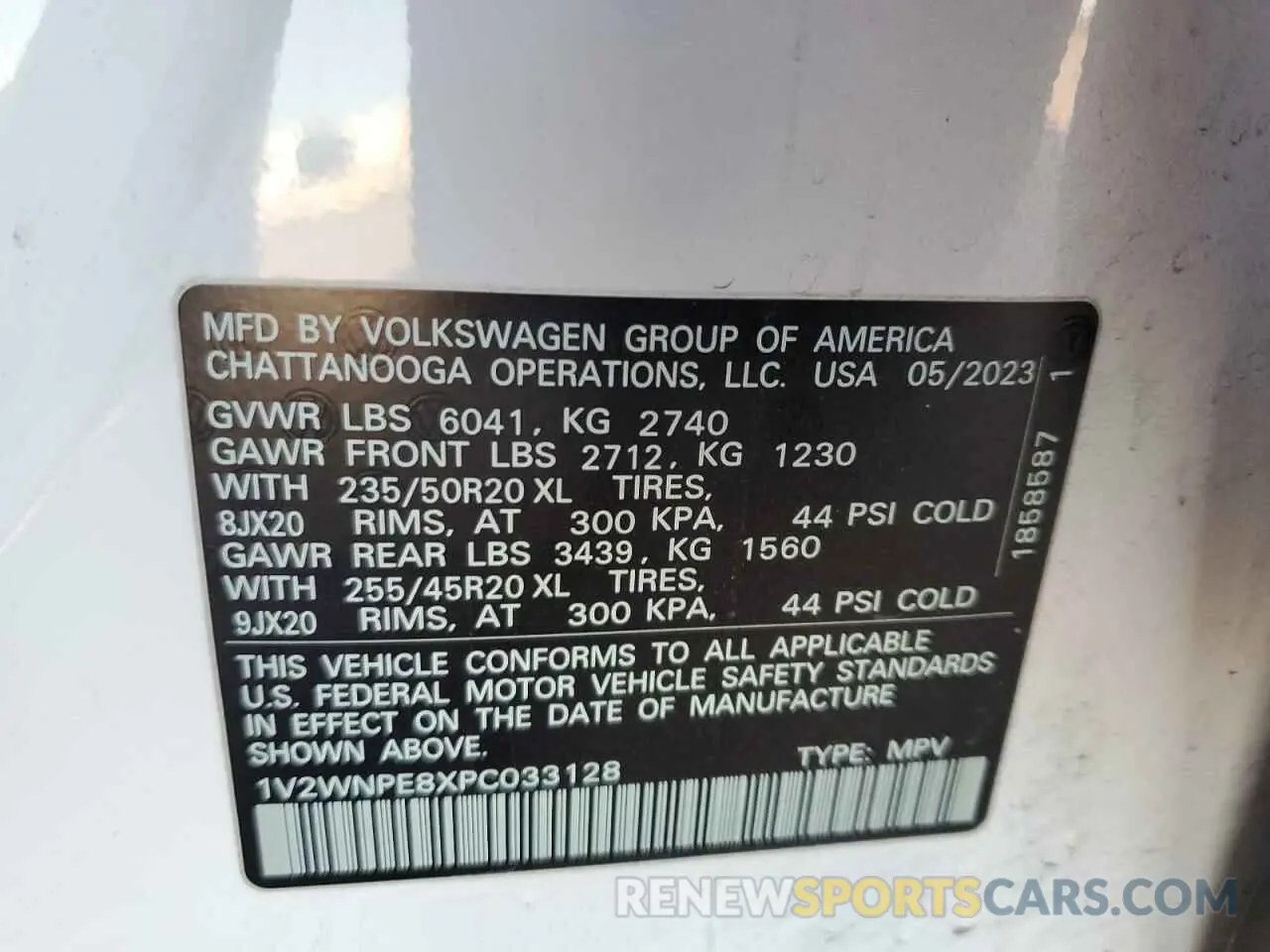 13 fotografías del automóvil dañado 1V2WNPE8XPC033128 VOLKSWAGEN ID.4 PRO S 2023