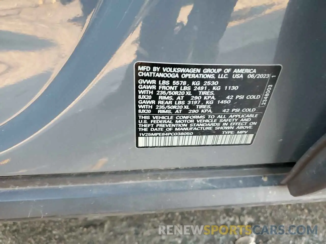 14 fotografías del automóvil dañado 1V25MPE84PC038050 VOLKSWAGEN ID.4 S 2023