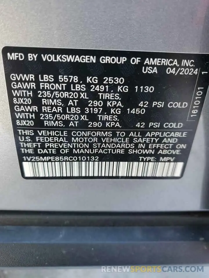 13 fotografías del automóvil dañado 1V25MPE85RC010132 VOLKSWAGEN ID.4 S 2024