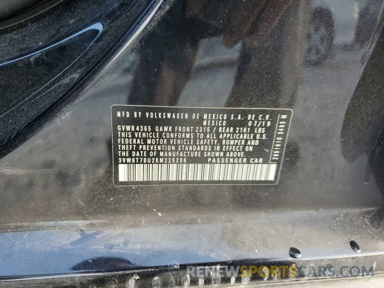 13 fotografías del automóvil dañado 3VW6T7BU2KM225298 VOLKSWAGEN JETTA 2019