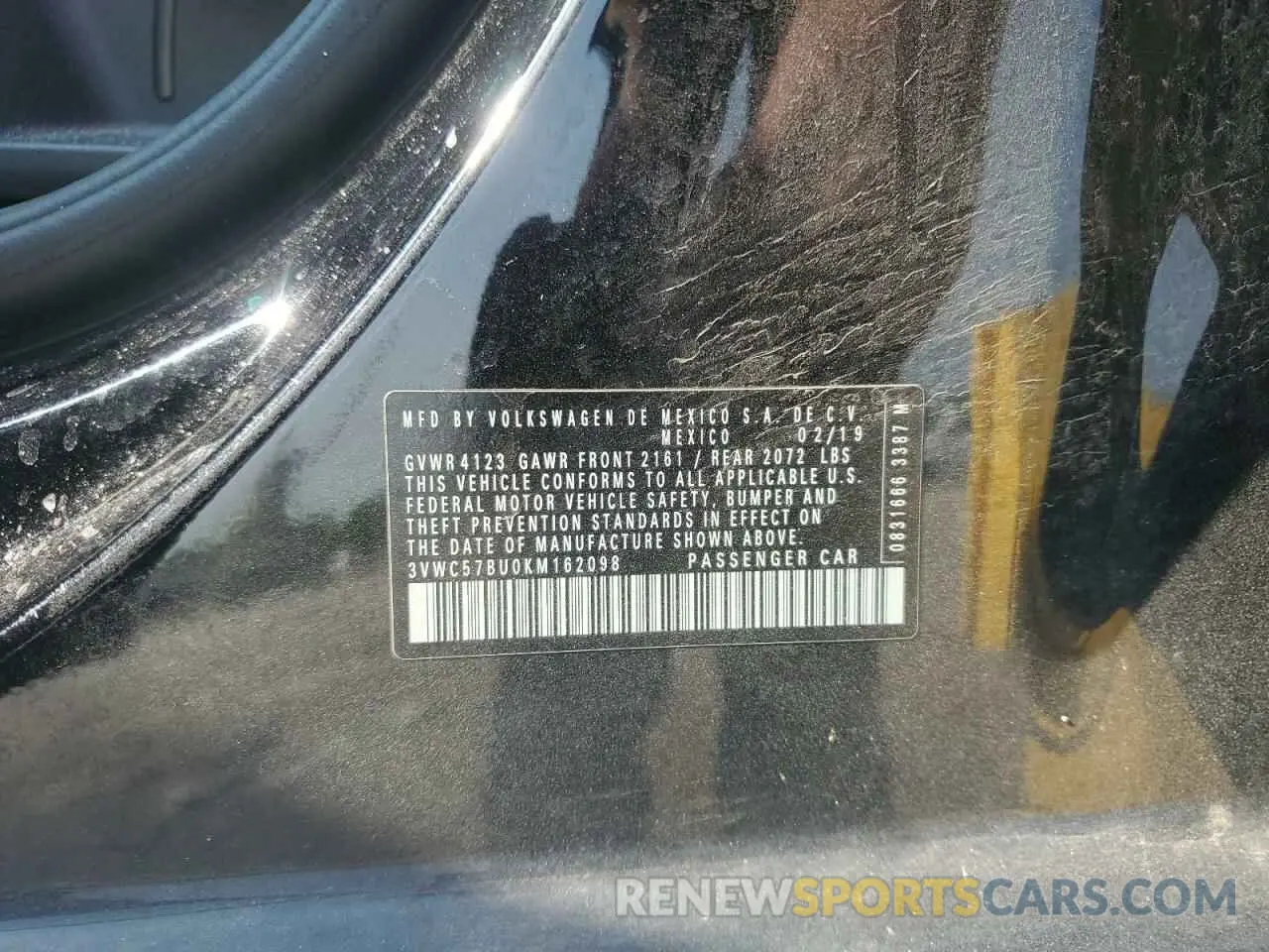 12 fotografías del automóvil dañado 3VWC57BU0KM162098 VOLKSWAGEN JETTA 2019