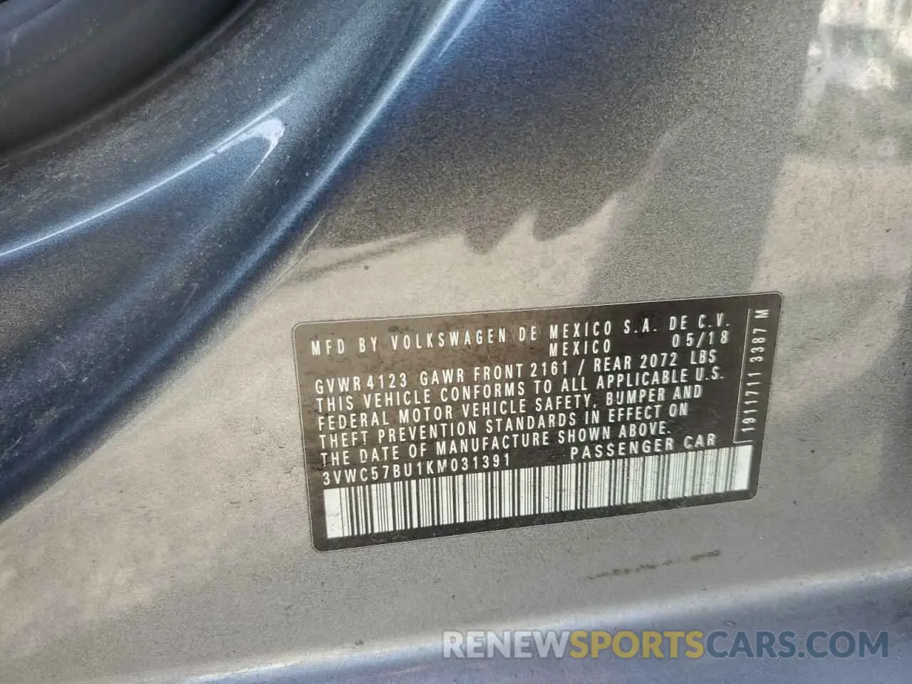 14 fotografías del automóvil dañado 3VWC57BU1KM031391 VOLKSWAGEN JETTA 2019