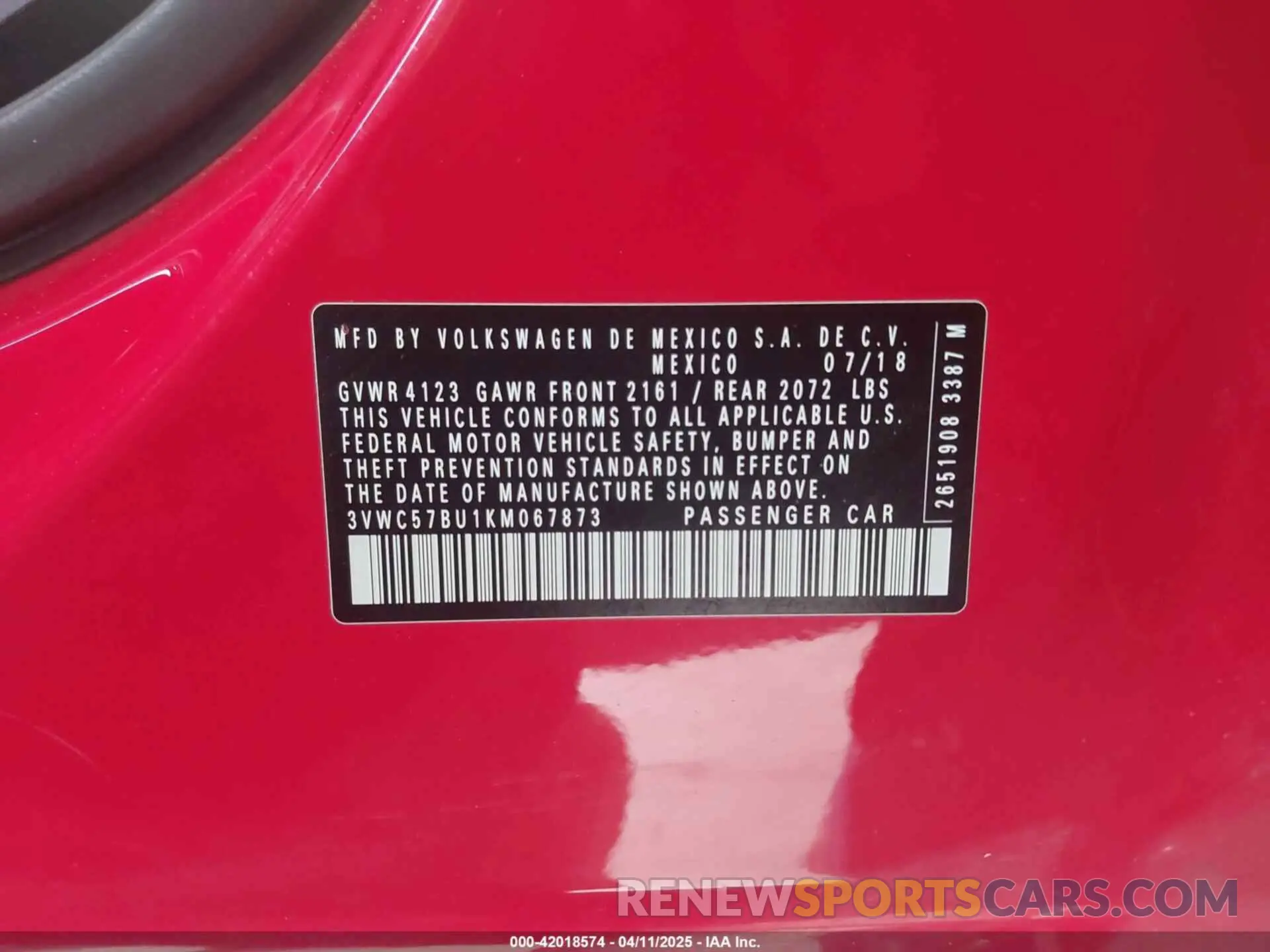 9 fotografías del automóvil dañado 3VWC57BU1KM067873 VOLKSWAGEN JETTA 2019