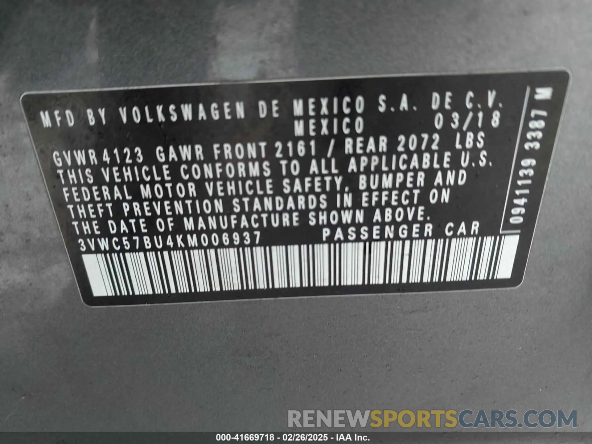 9 fotografías del automóvil dañado 3VWC57BU4KM006937 VOLKSWAGEN JETTA 2019
