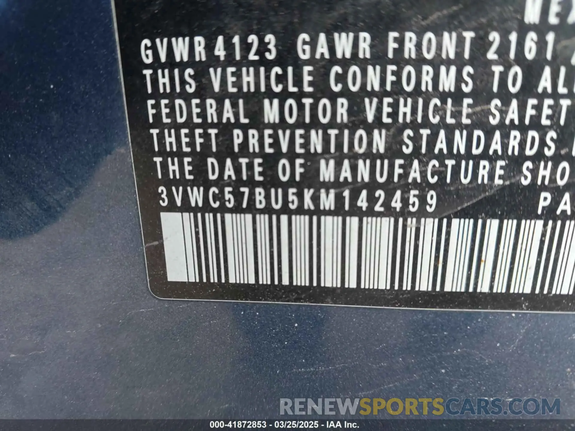 9 fotografías del automóvil dañado 3VWC57BU5KM142459 VOLKSWAGEN JETTA 2019