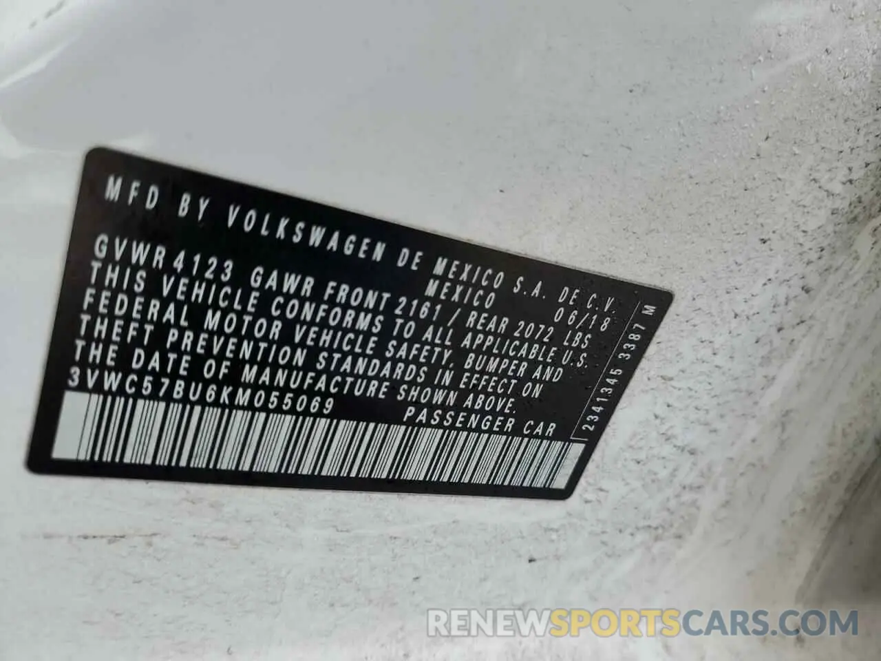 12 fotografías del automóvil dañado 3VWC57BU6KM055069 VOLKSWAGEN JETTA 2019