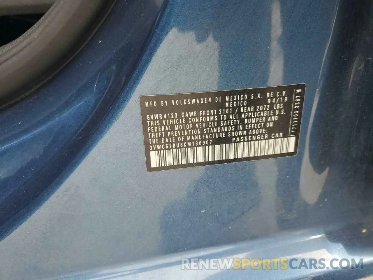 15 fotografías del automóvil dañado 3VWC57BU6KM186907 VOLKSWAGEN JETTA 2019